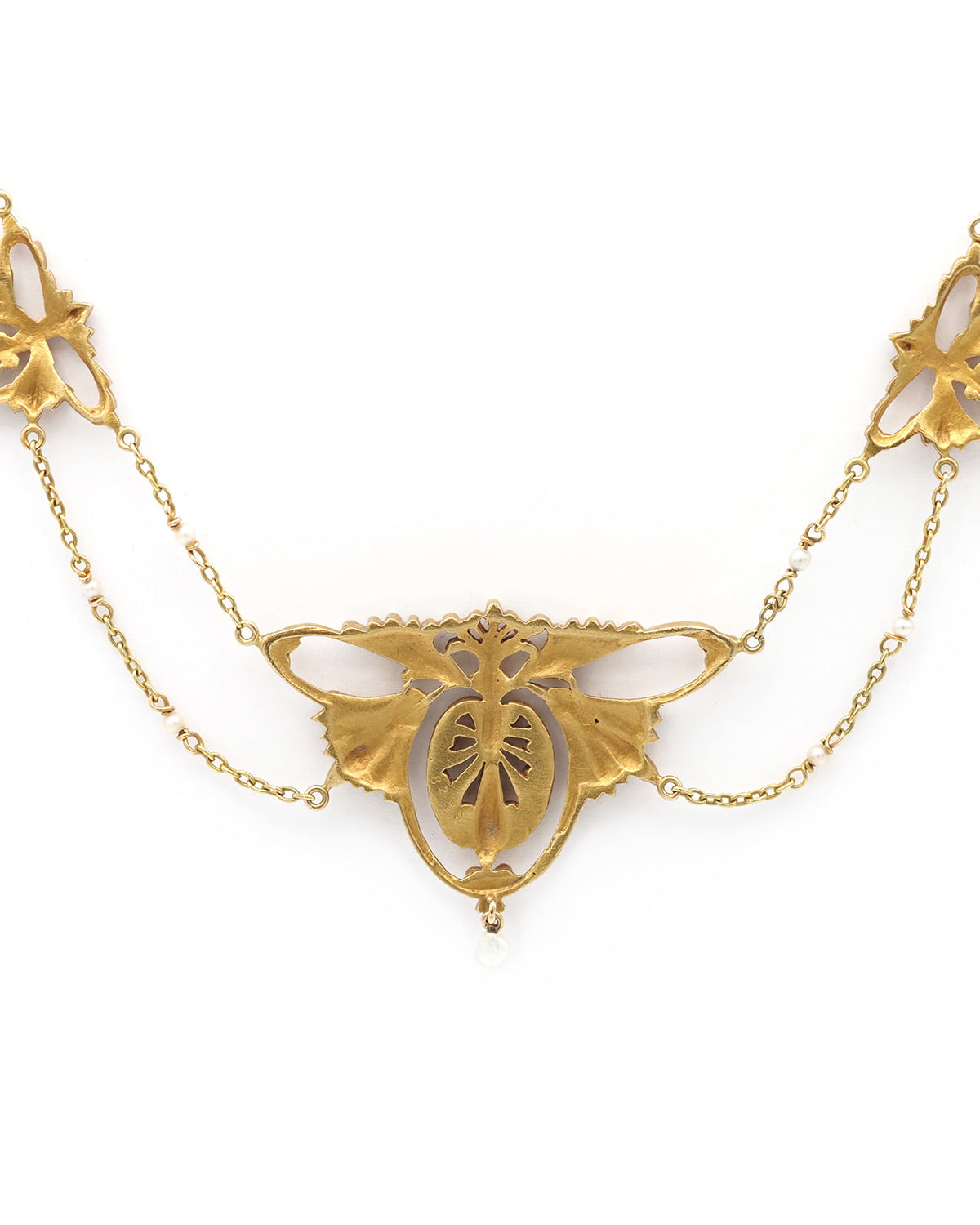 Gold art nouveau necklace