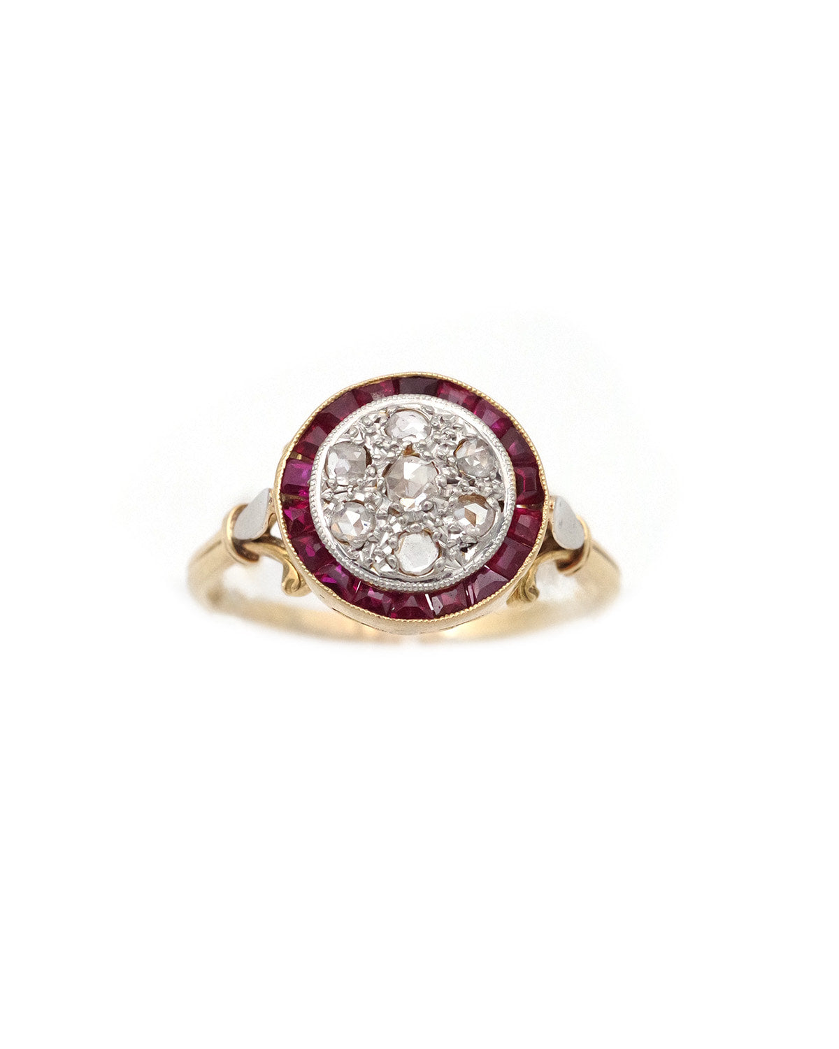 Bague cible art deco en or 