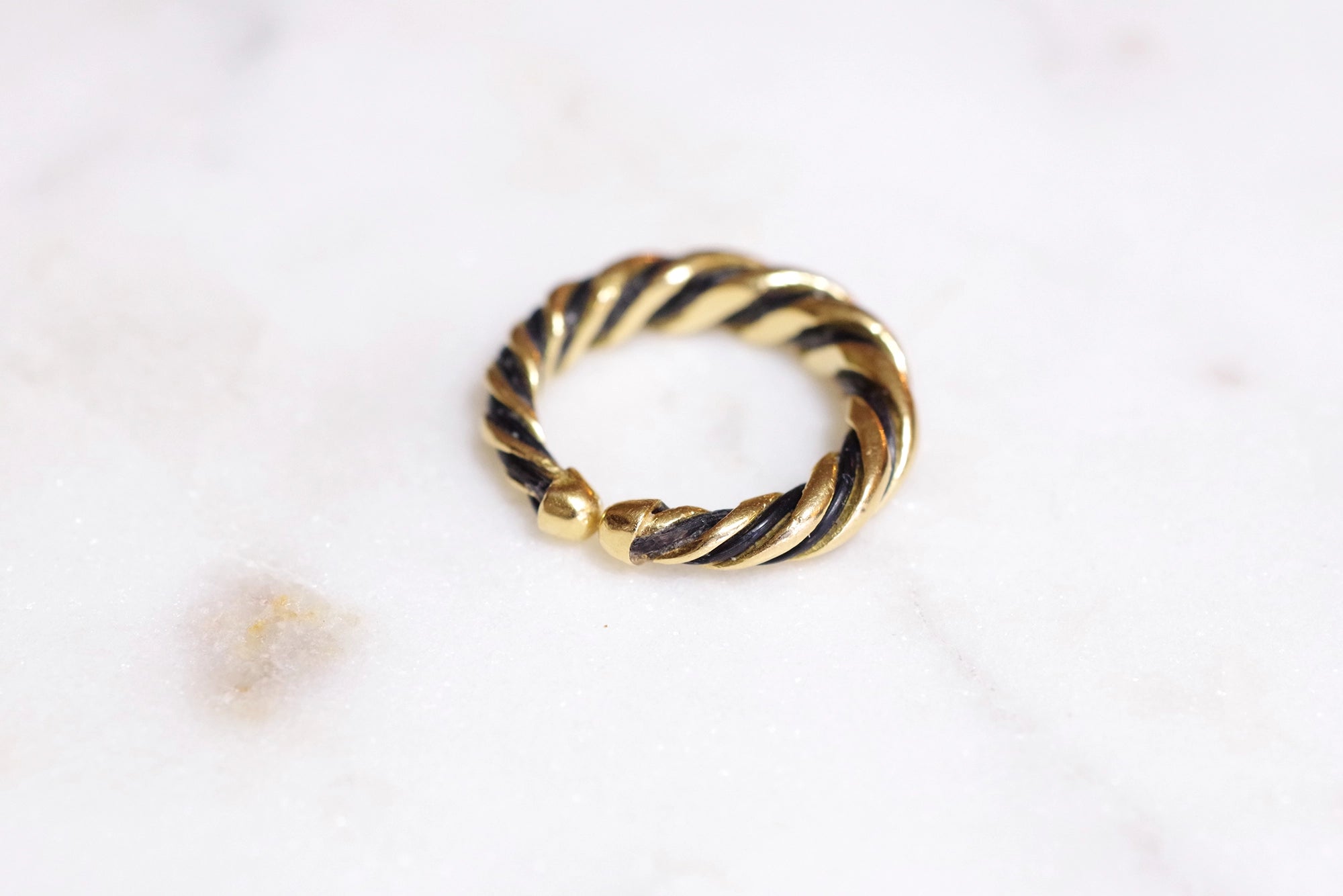 elephant hair gold ring