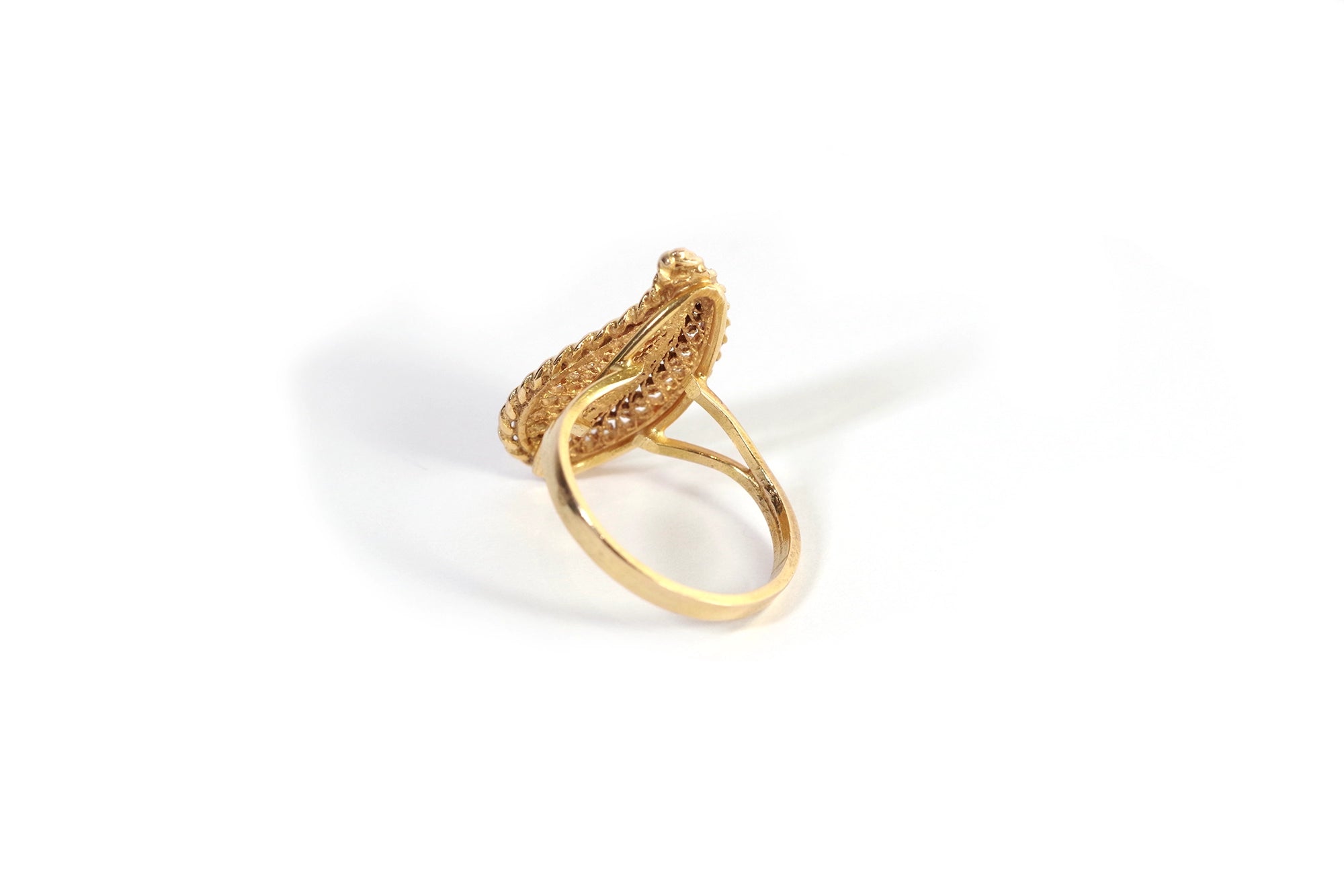 modernist filigree ring