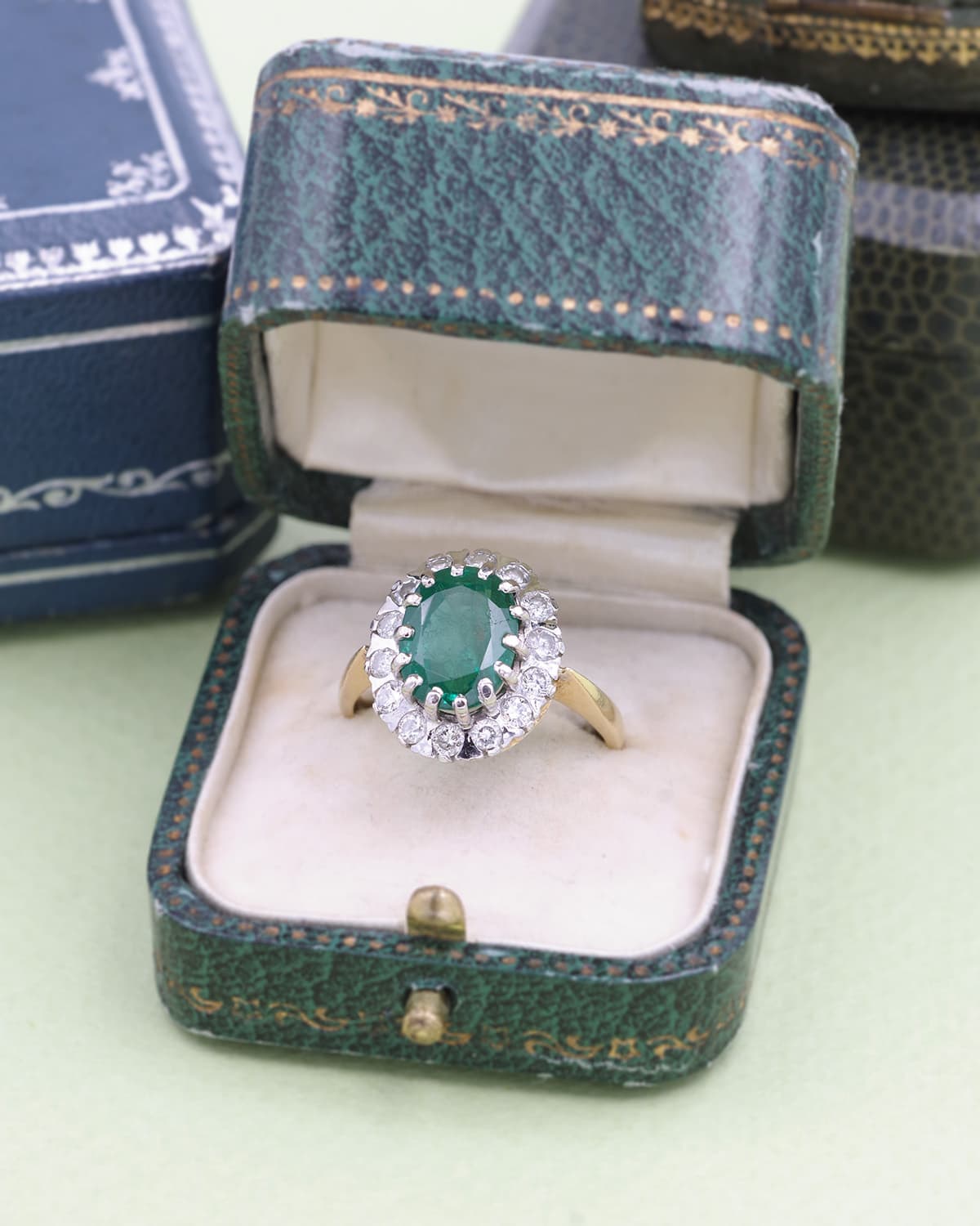 Vintage emerald ring from Zambia