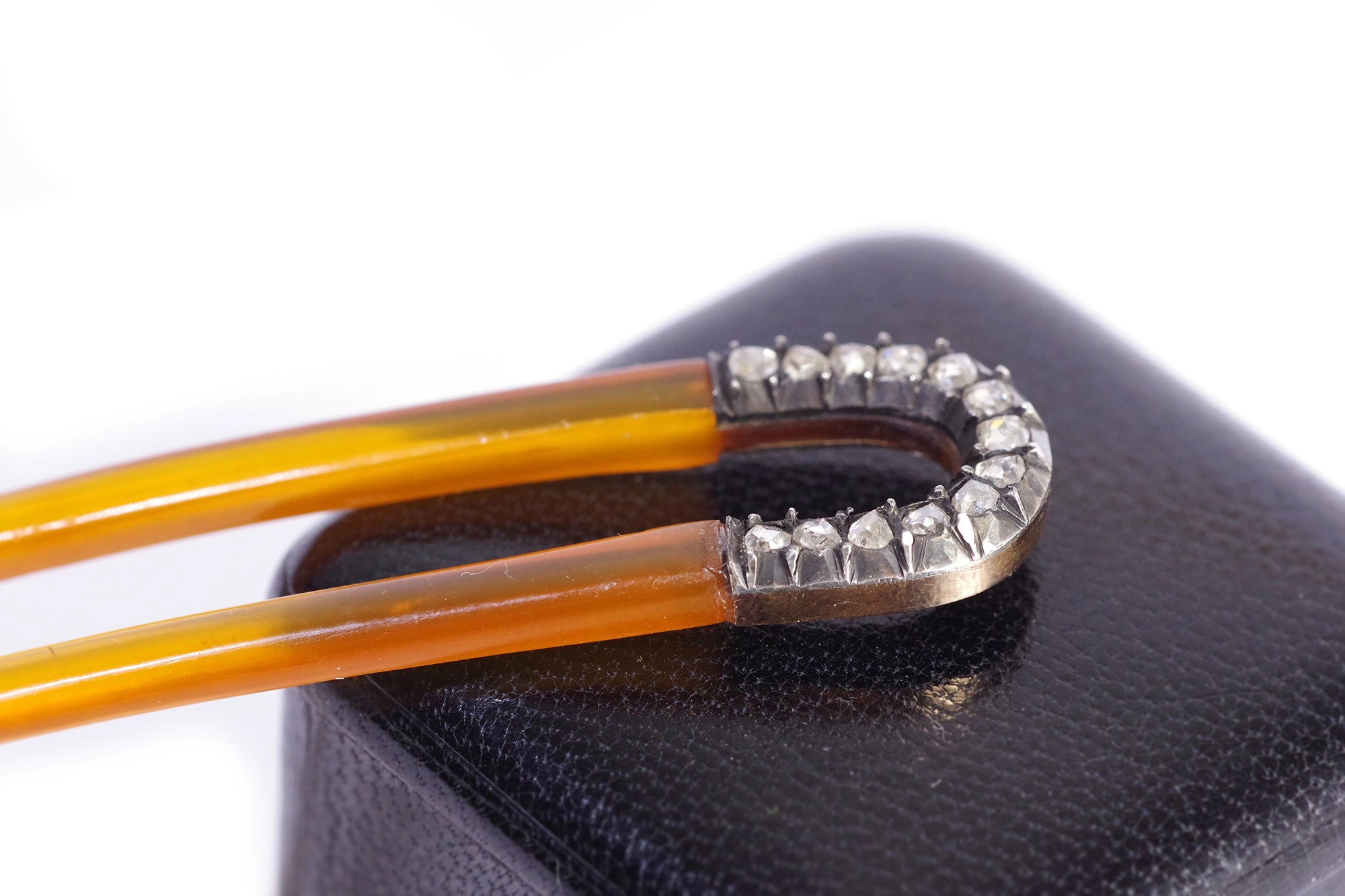 Art deco wedding diamond hairpin