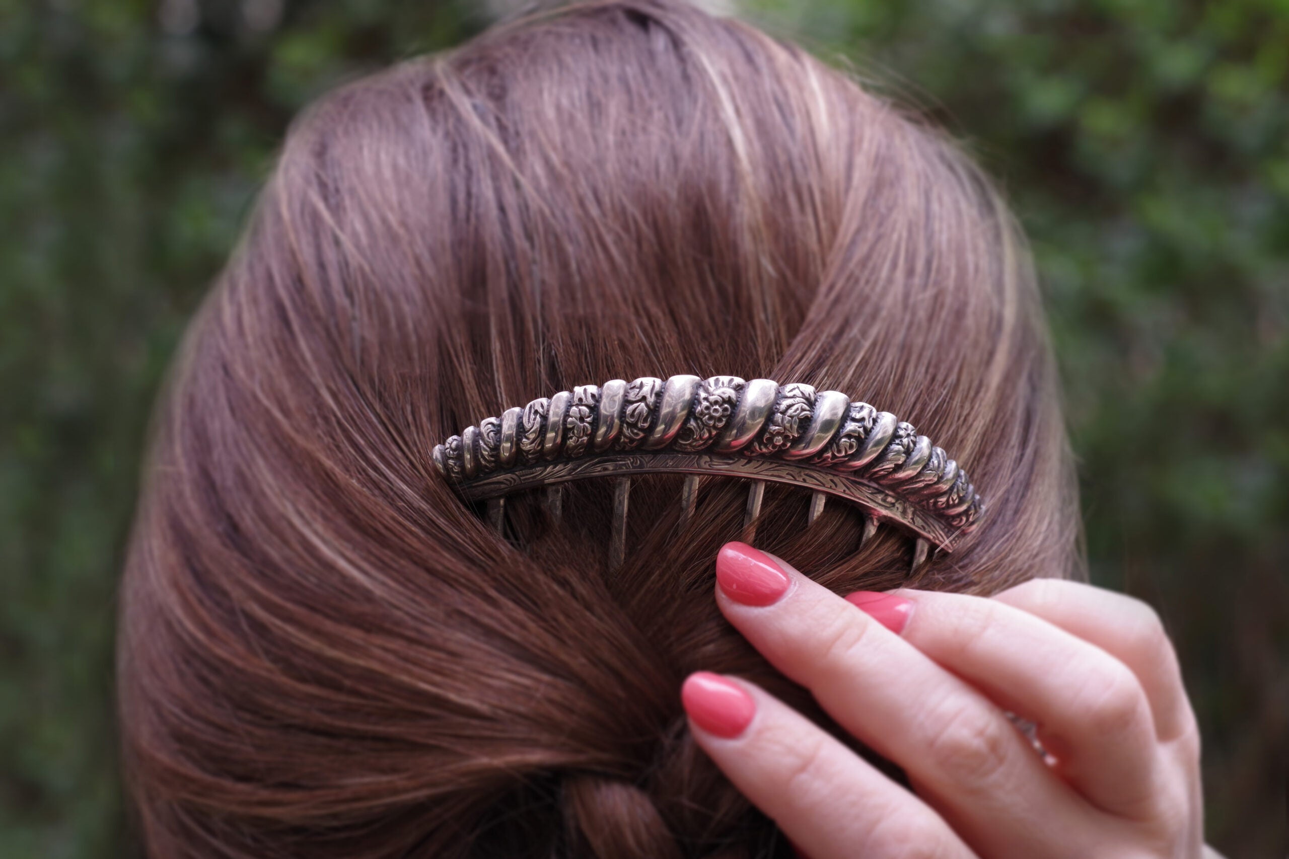 Silver wedding comb