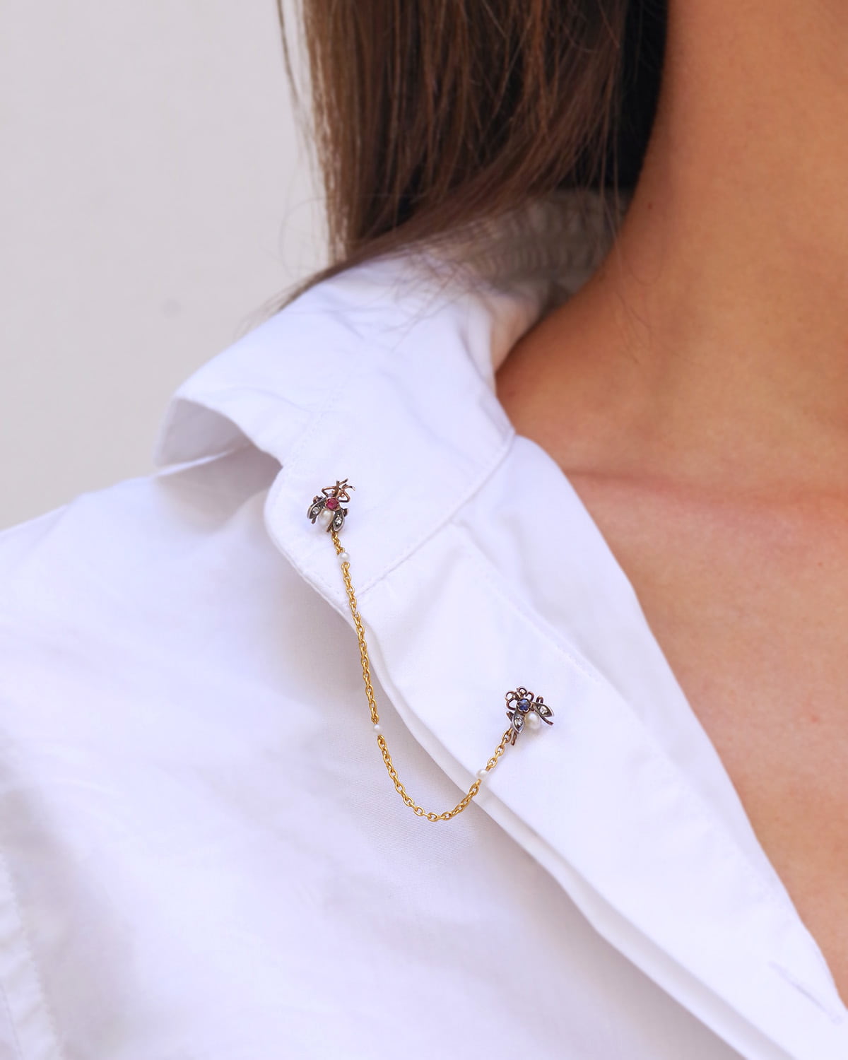 Double fly insect stickpin