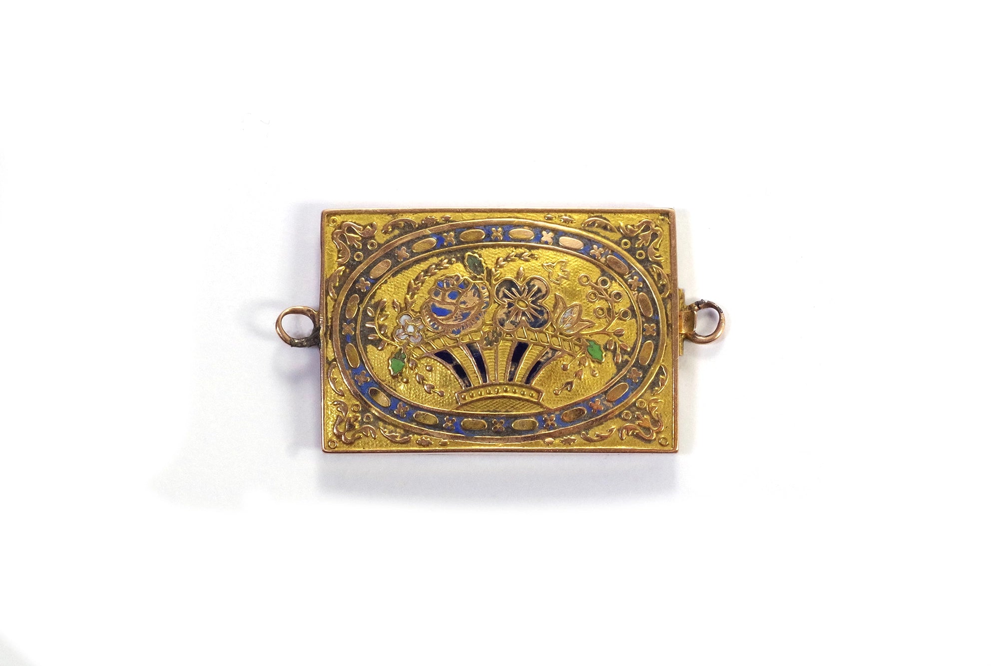 gold enamel clasp