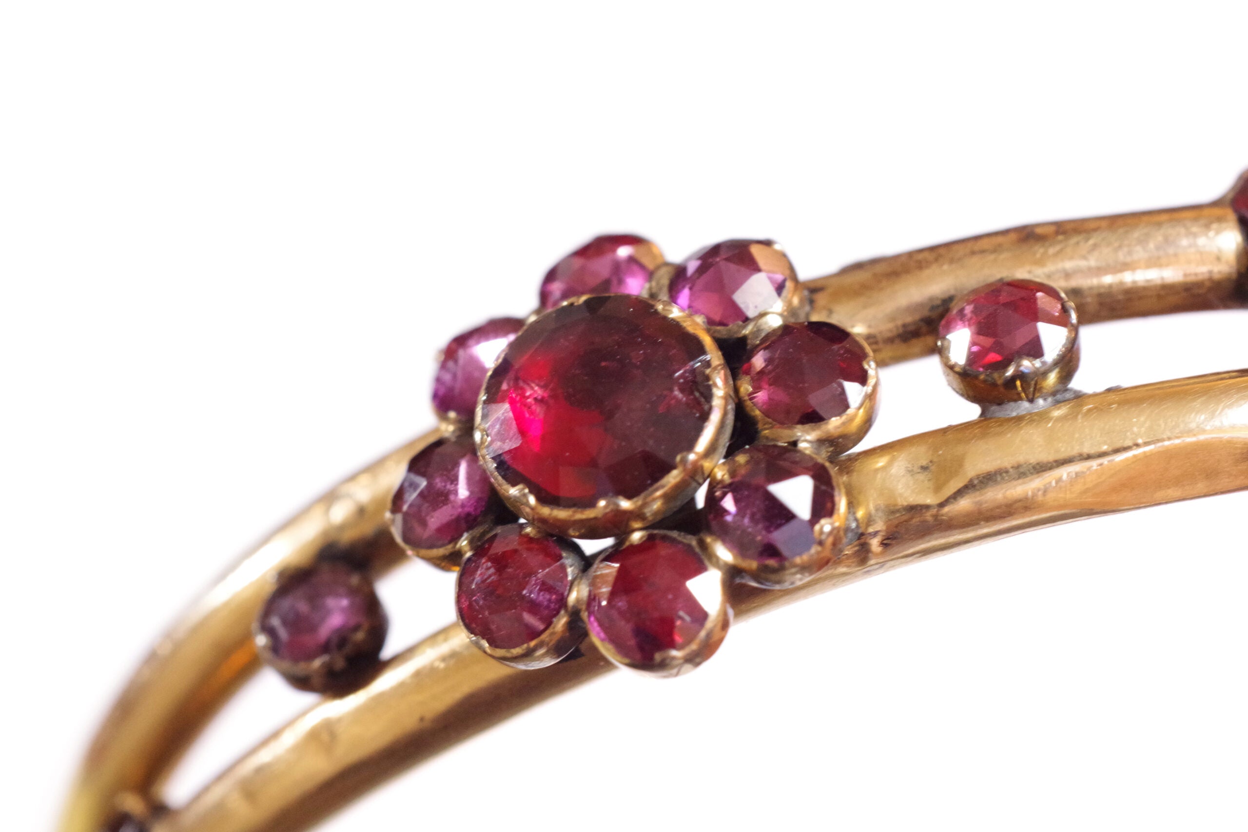 foiled Perpignan garnet bracelet 18k gold