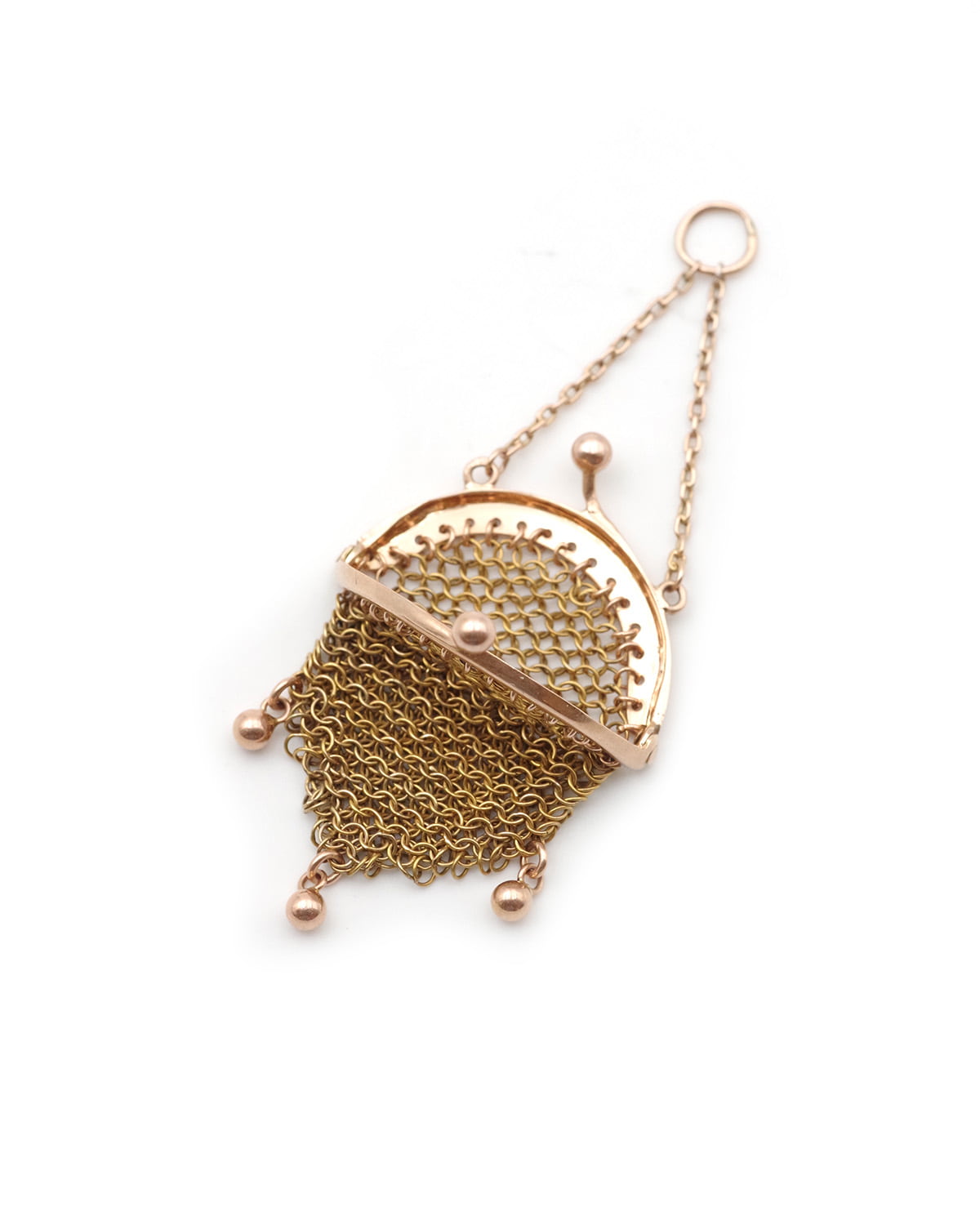 French doll pourse in gold