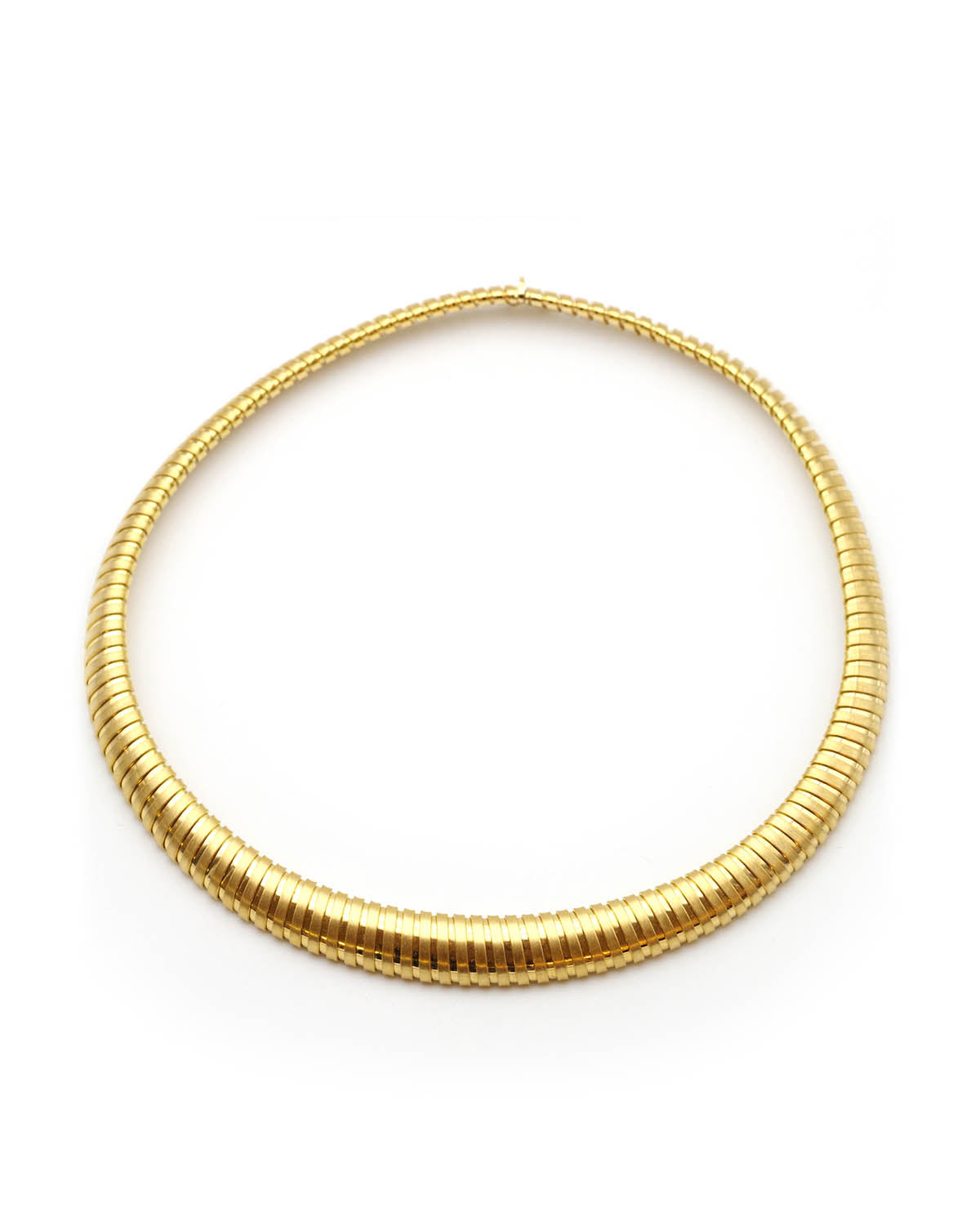 collier tubogas rétro en or