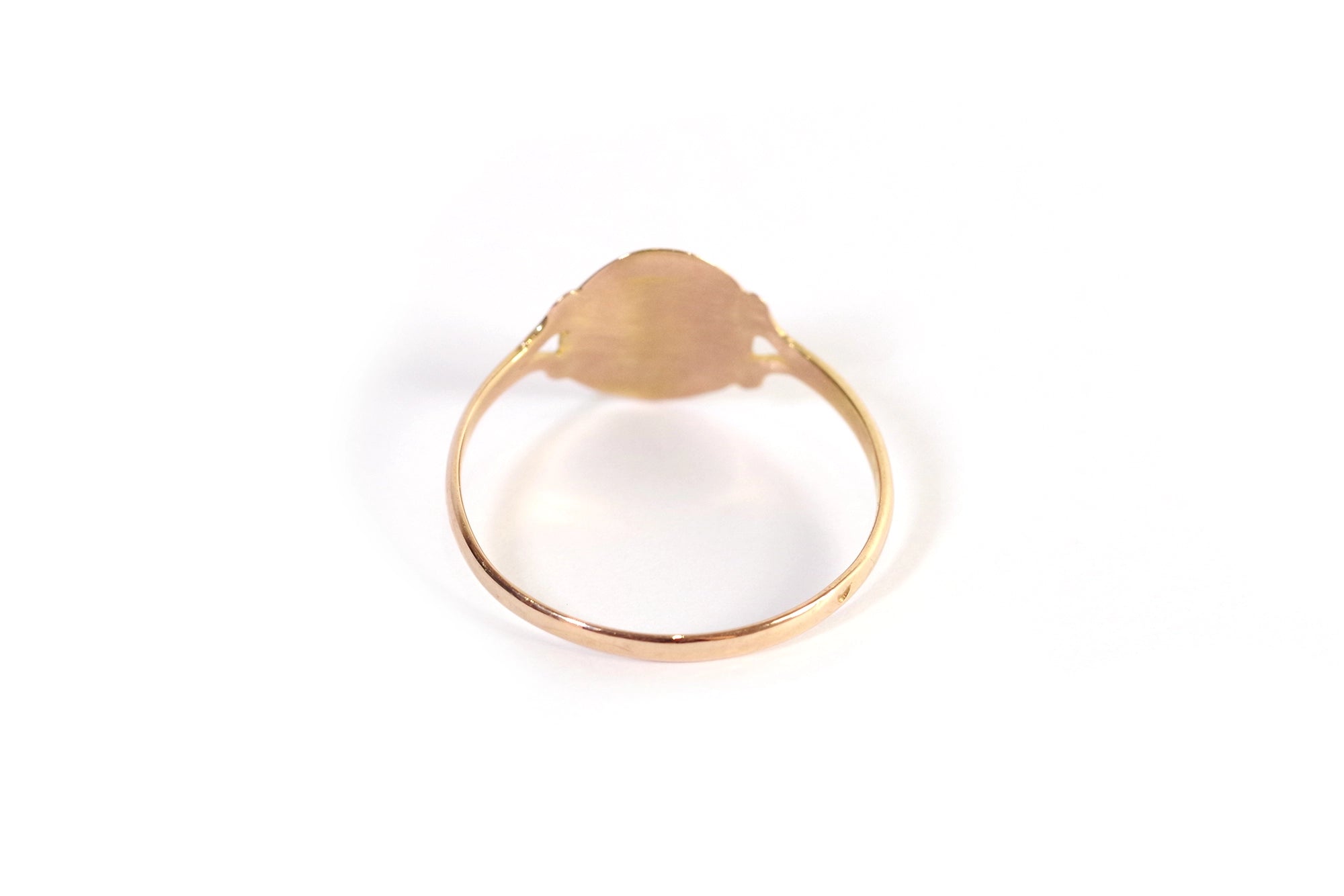 antique gold pansy flower ring