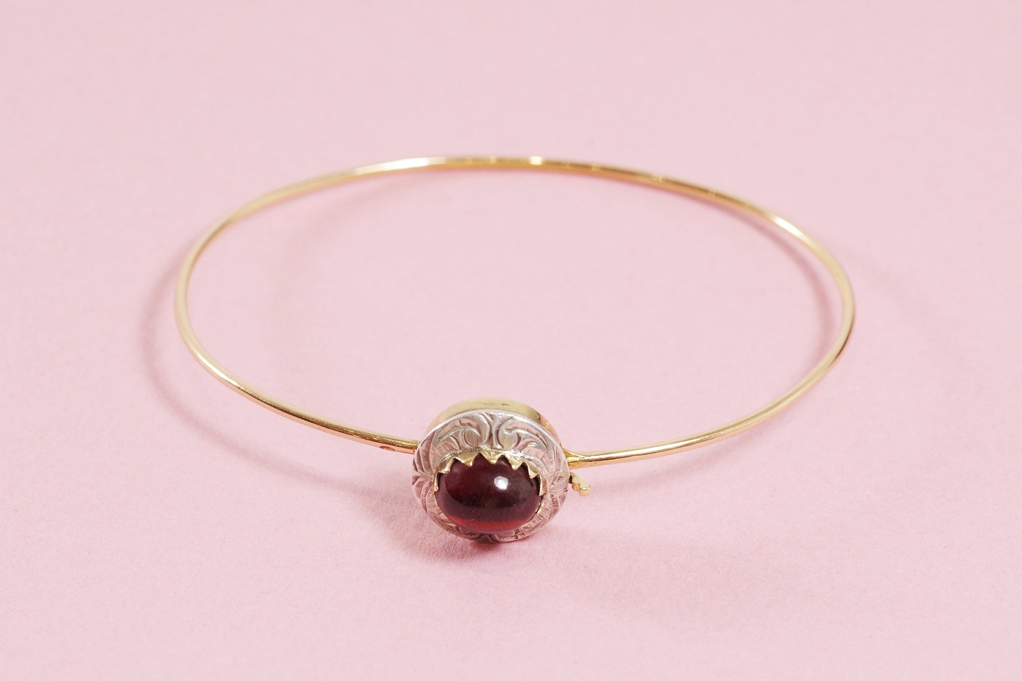 Garnet bangle bracelet