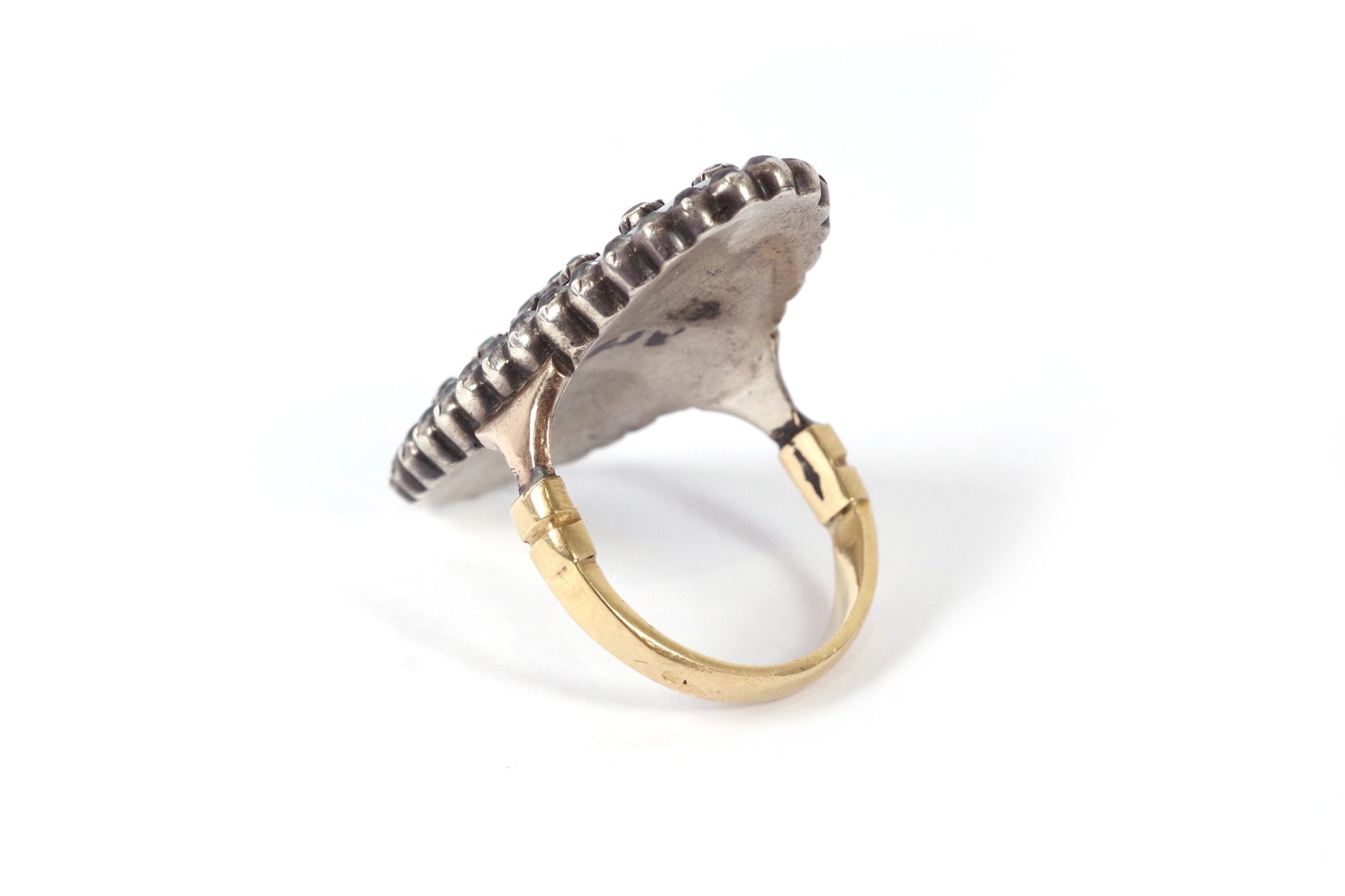 silver gold georgian paste ring