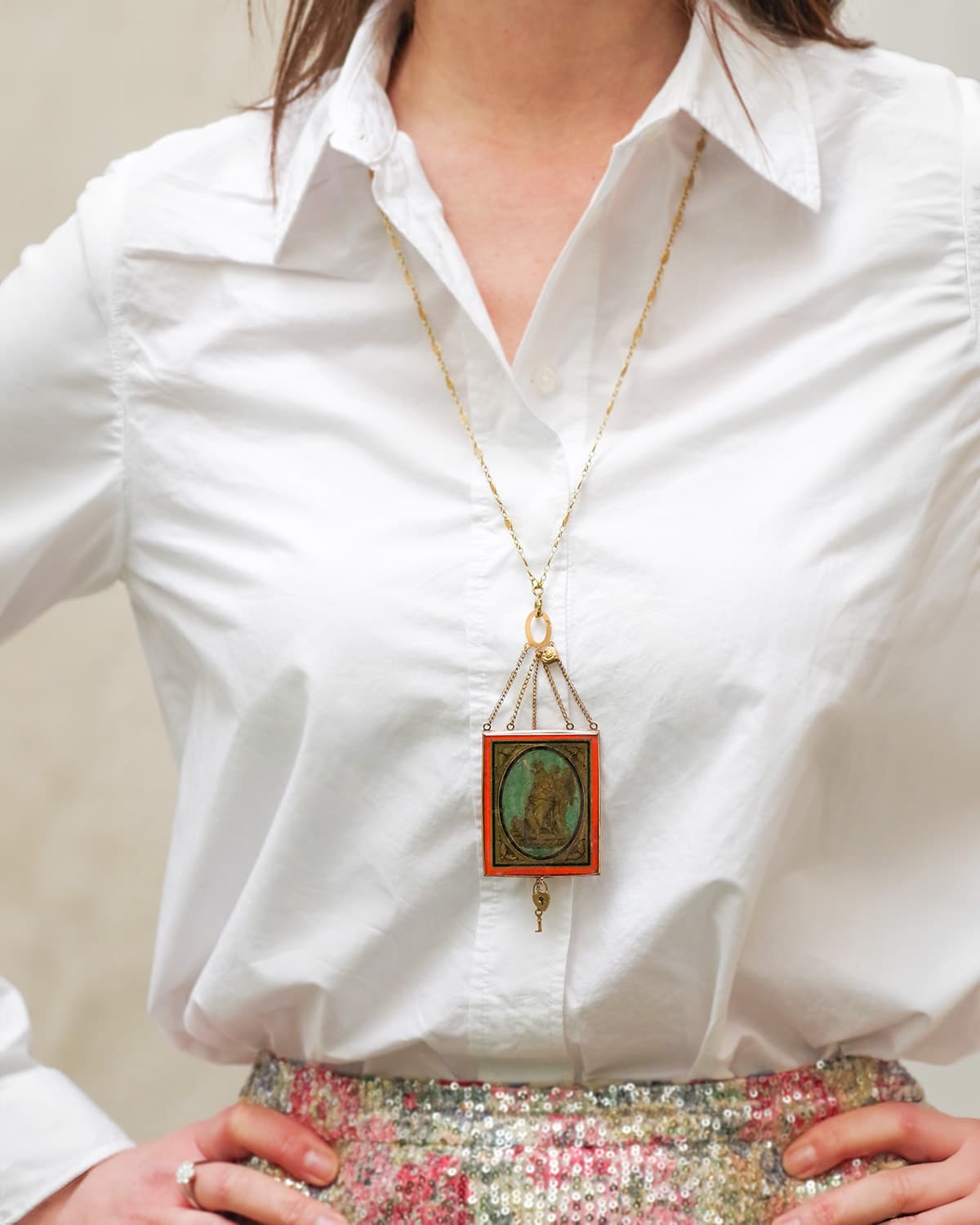 Georgian sentimental locket medallion 