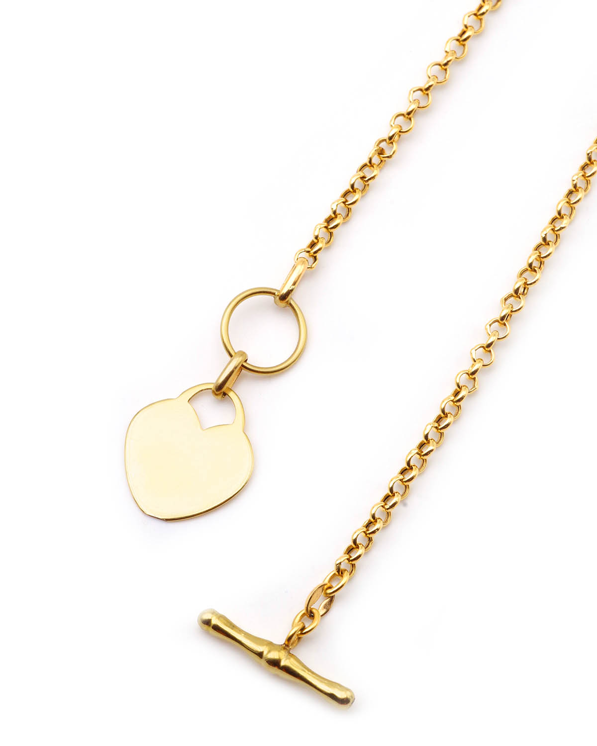 Vintage choker heart gold necklace