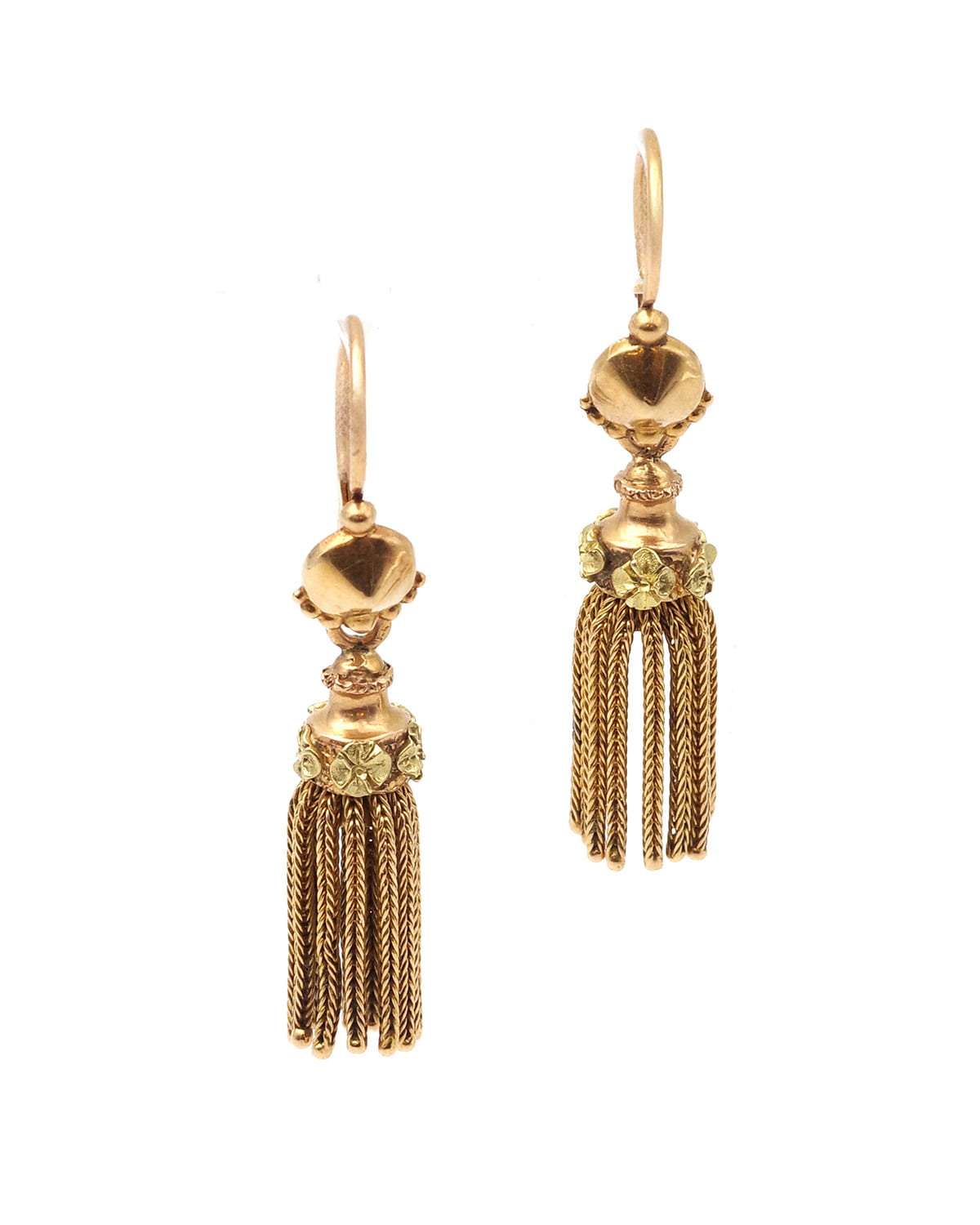 Boucles d'oreille pompon en or