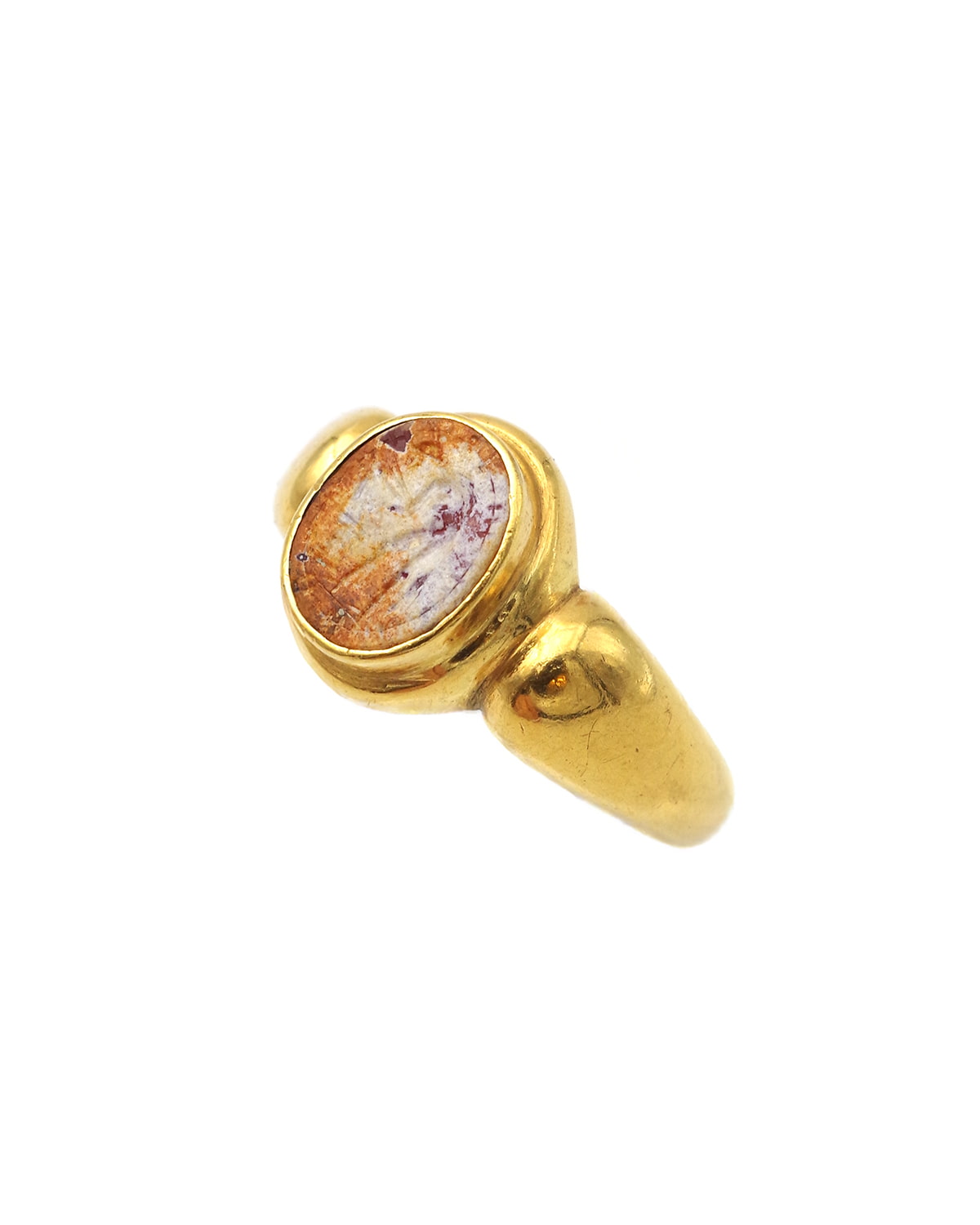 Vintage gold intaglio signet ring