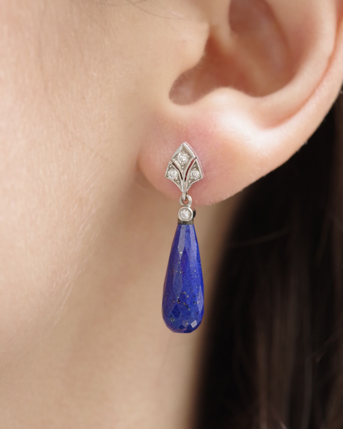 Lapis lazuli drop earrings