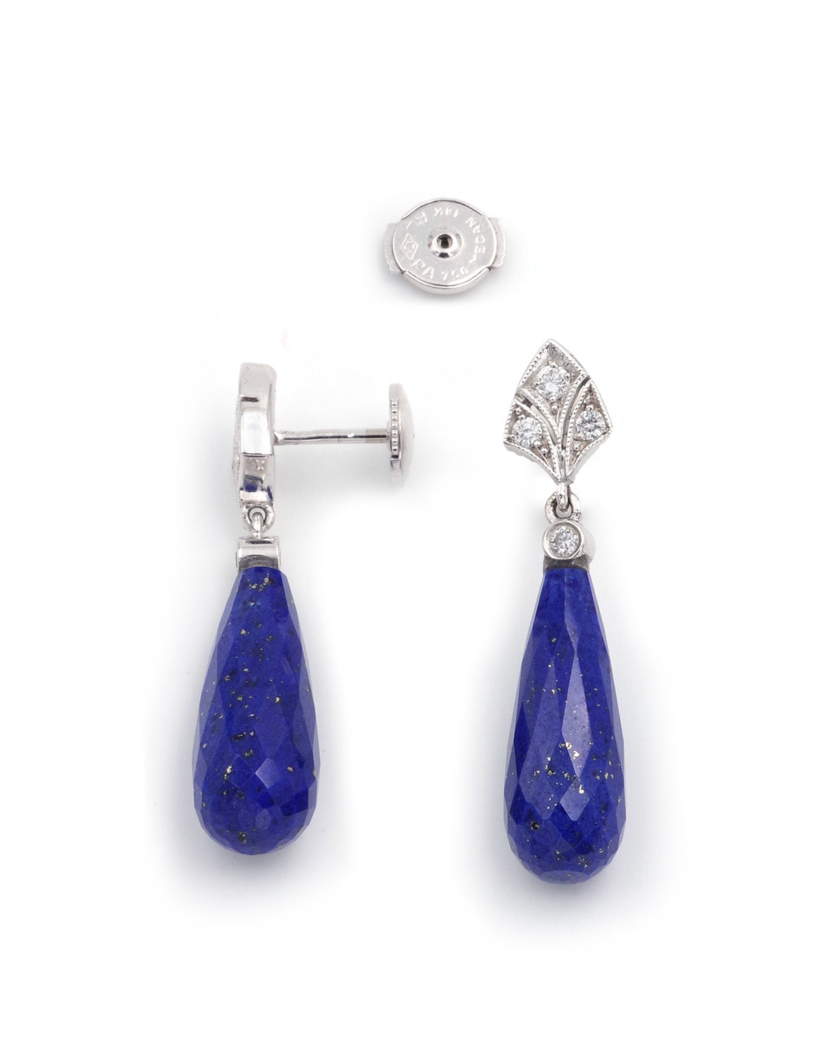 Lapis lazuli drop earrings