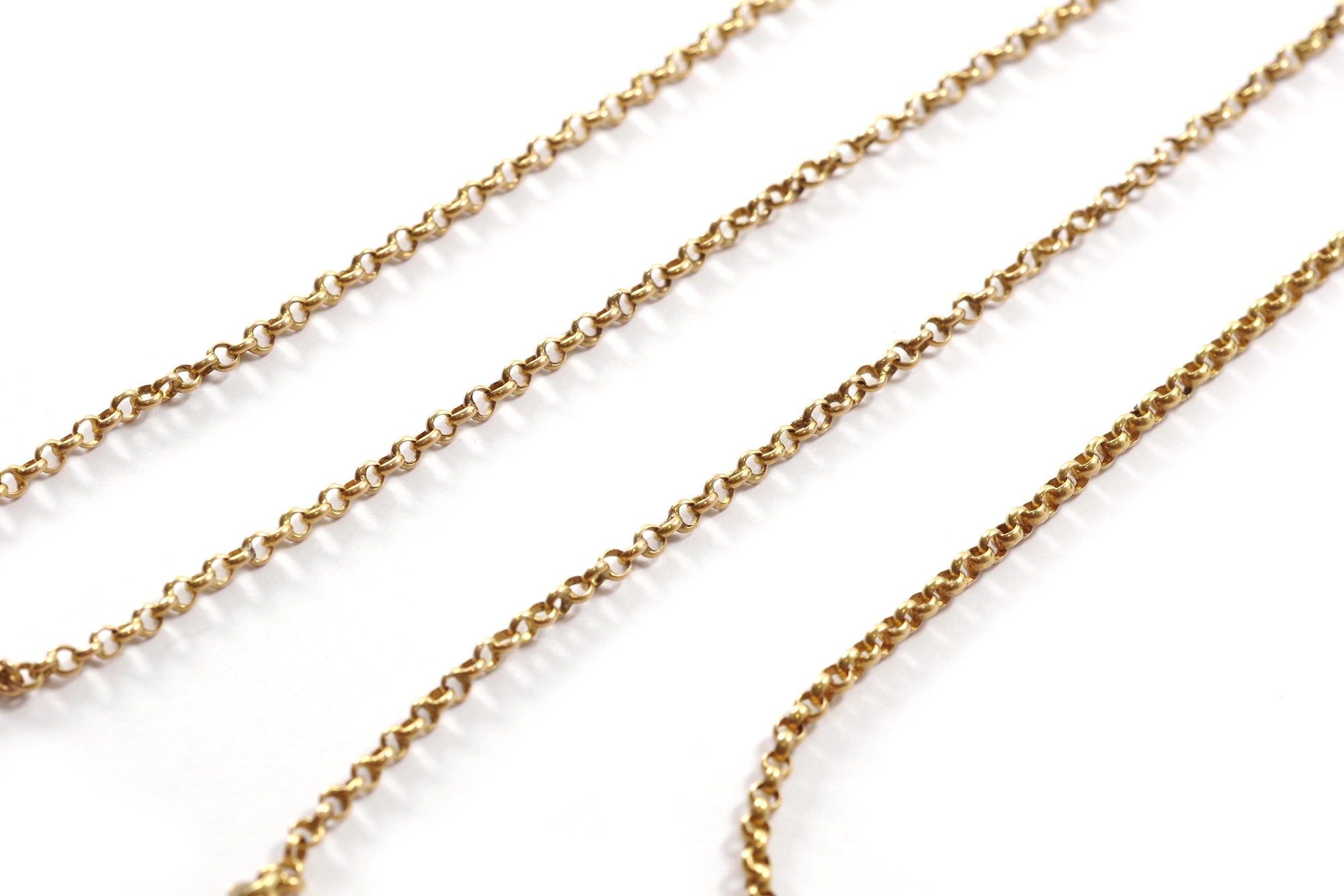 long chain necklace in gold