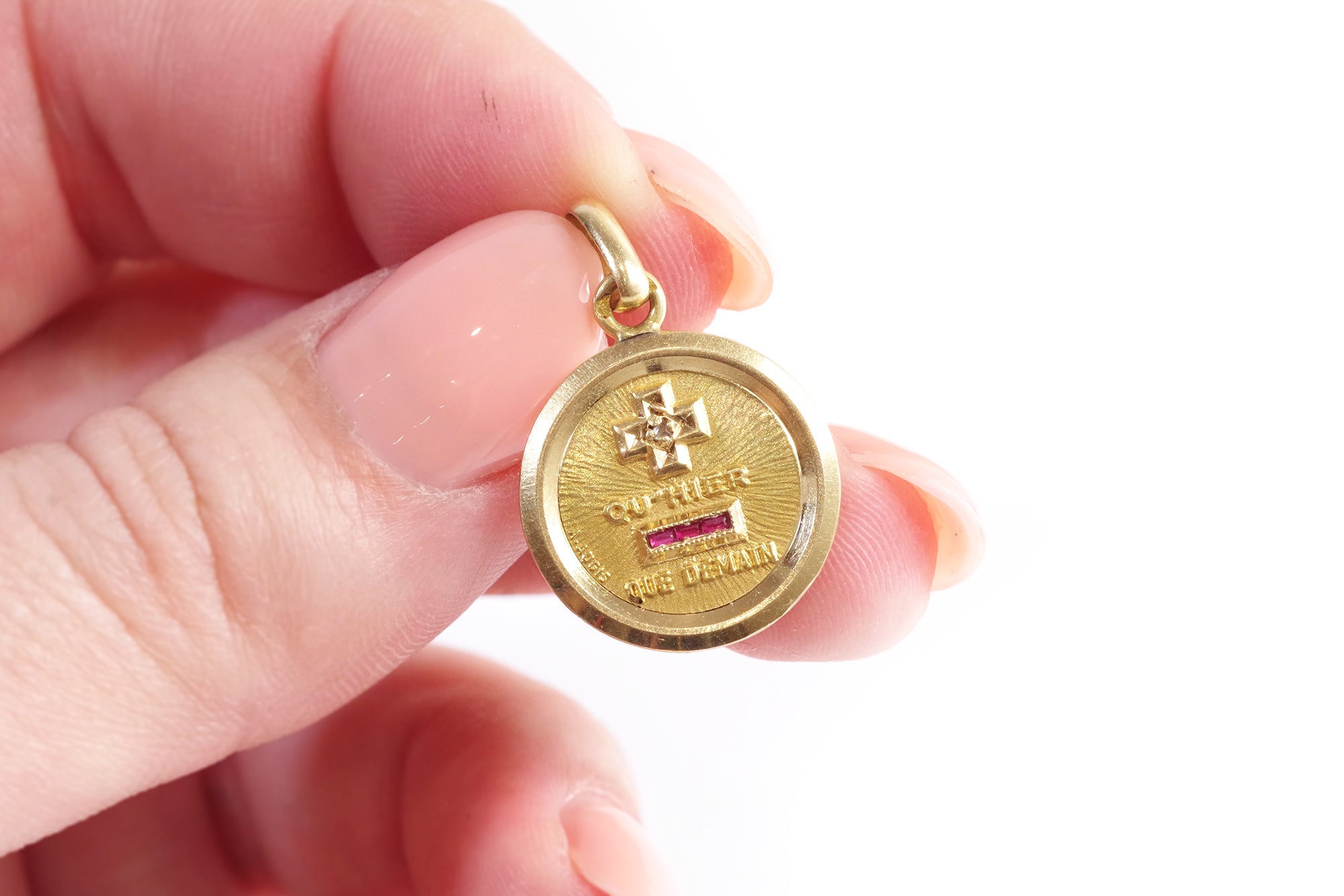 Vintage love medal in gold