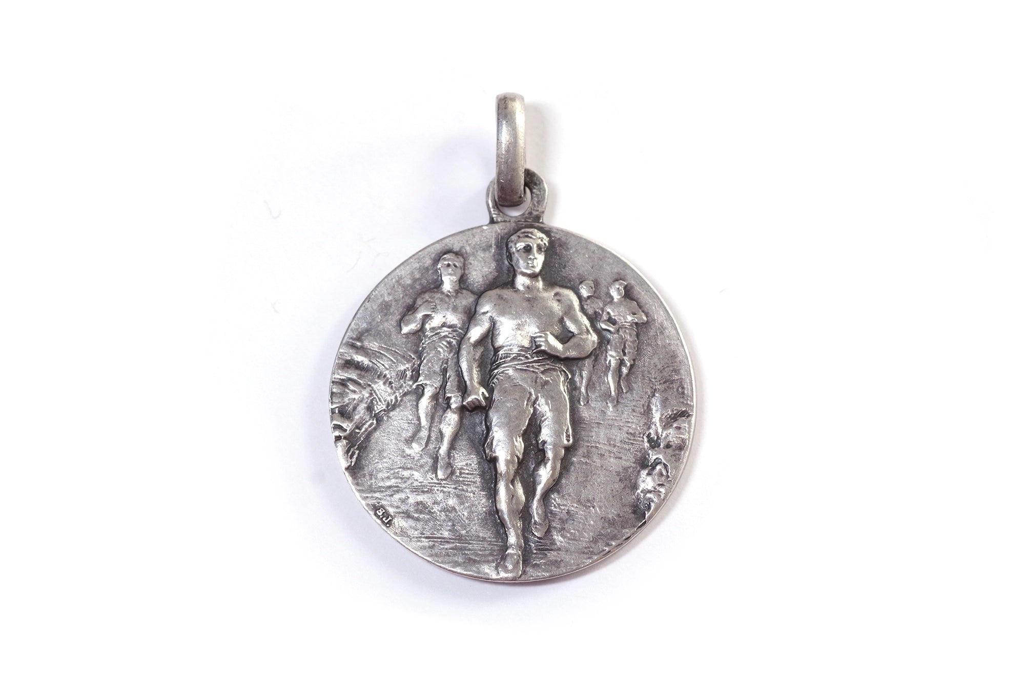 Pendentif coureur marathon en argent