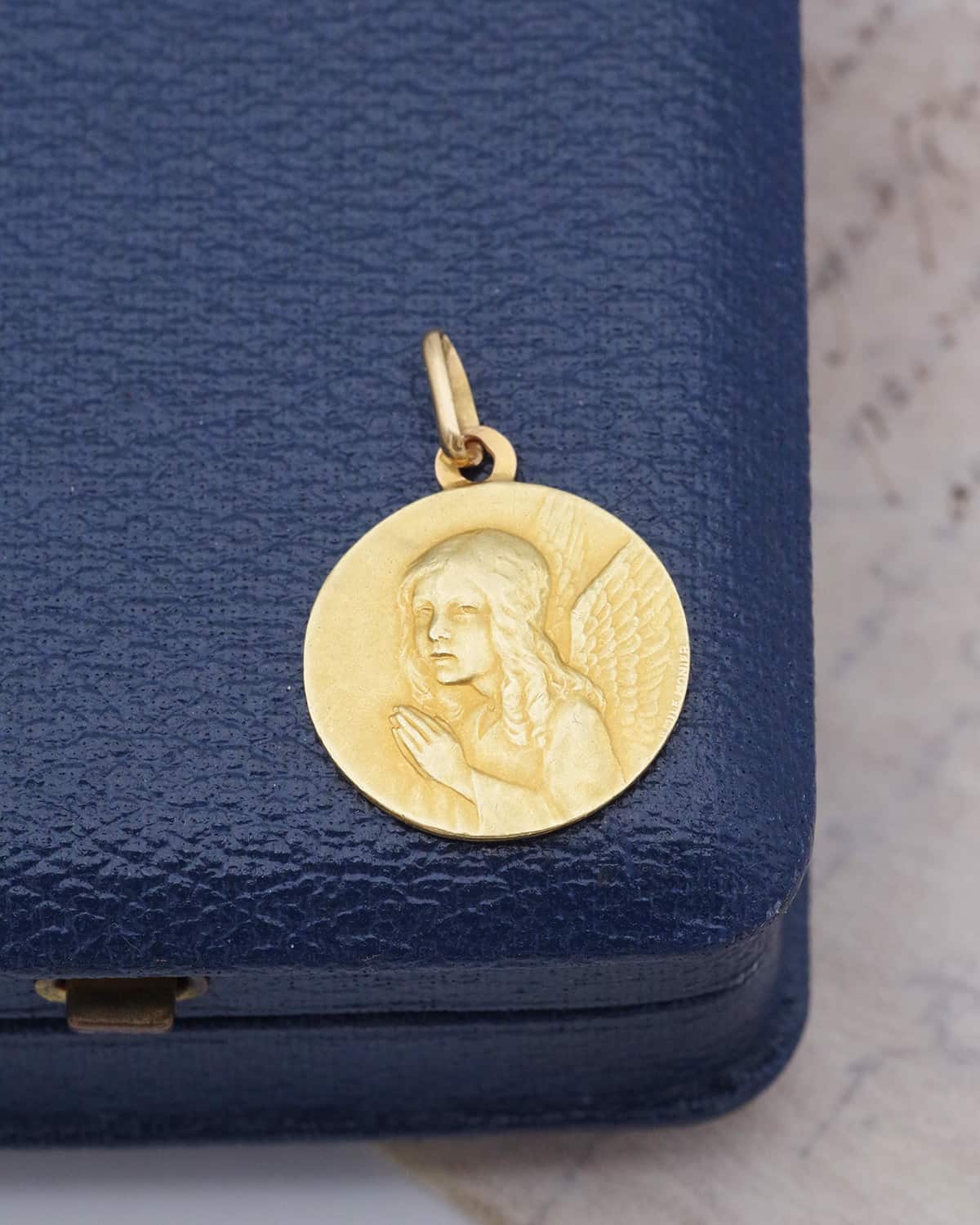 Antique Angel medal pendant