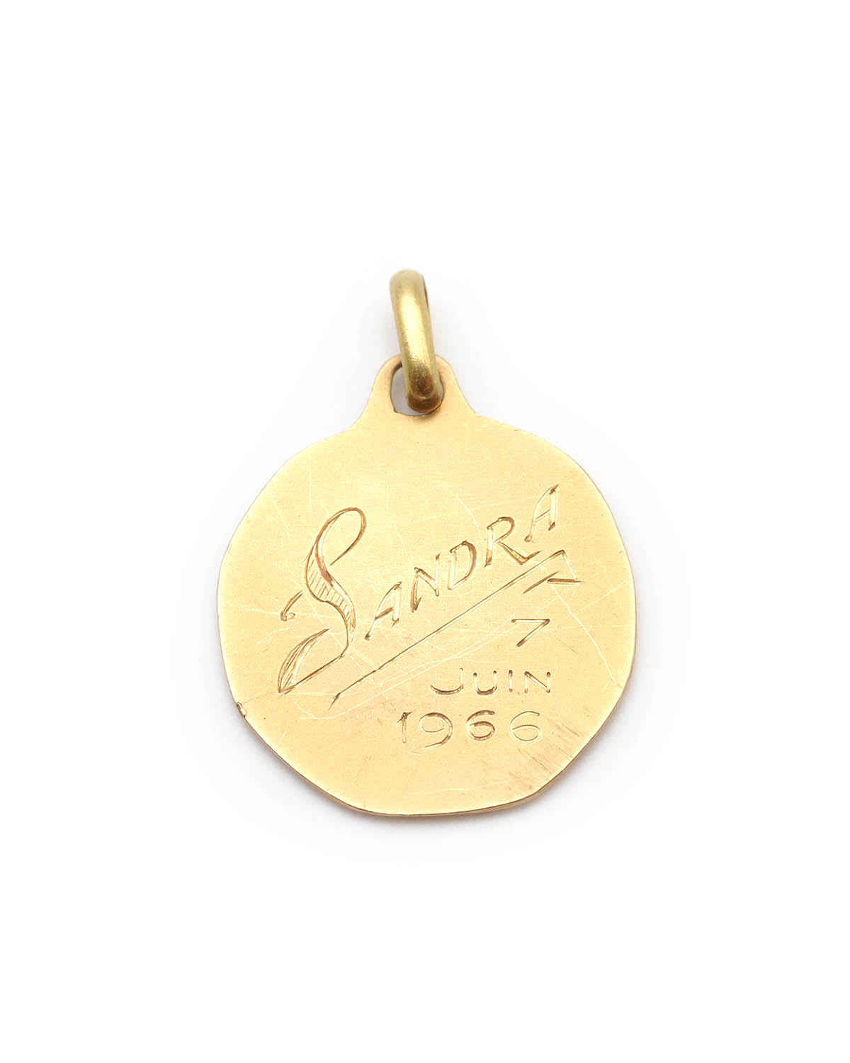 Antique virgin pendant by Augis