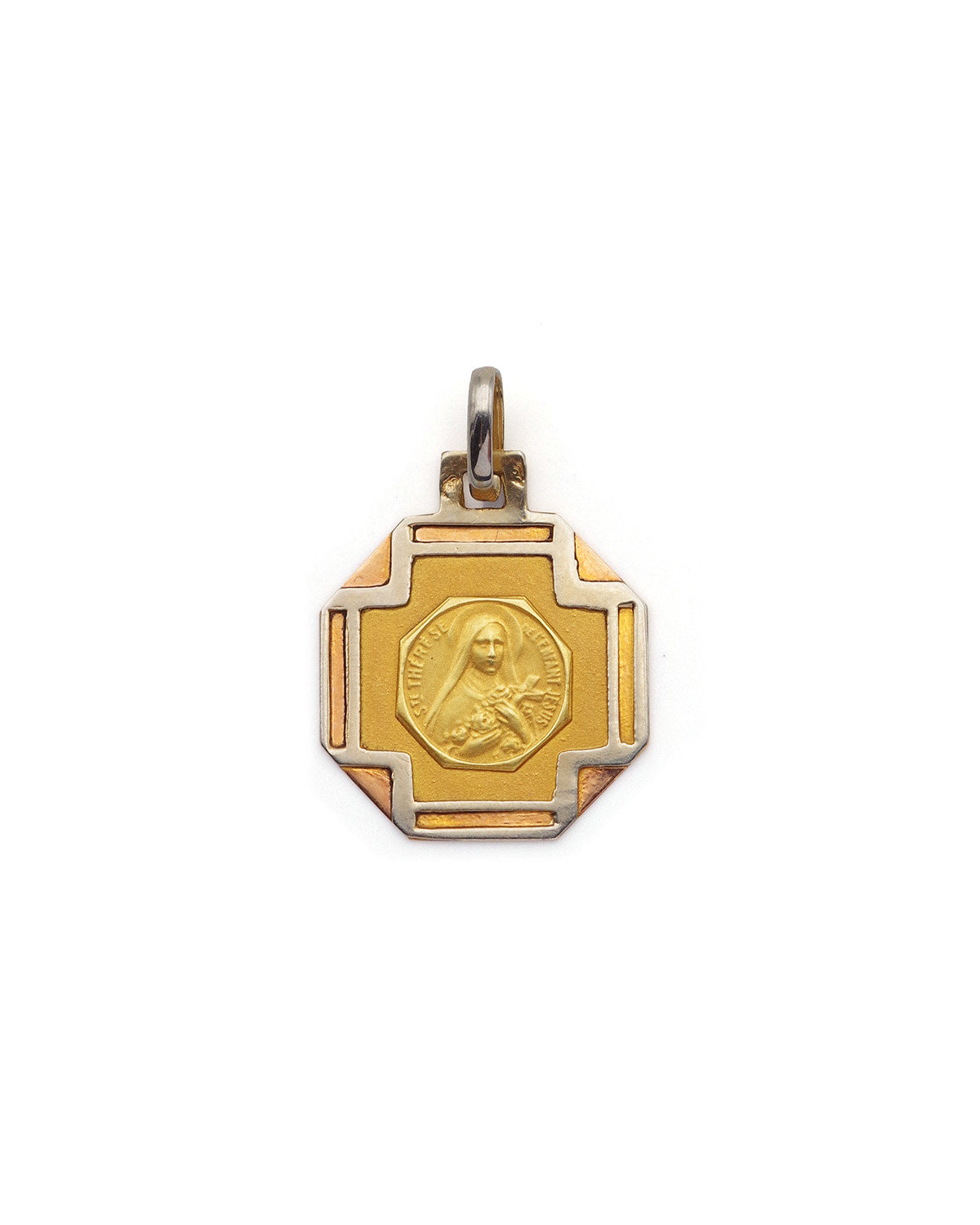 Saint therese gold pendant