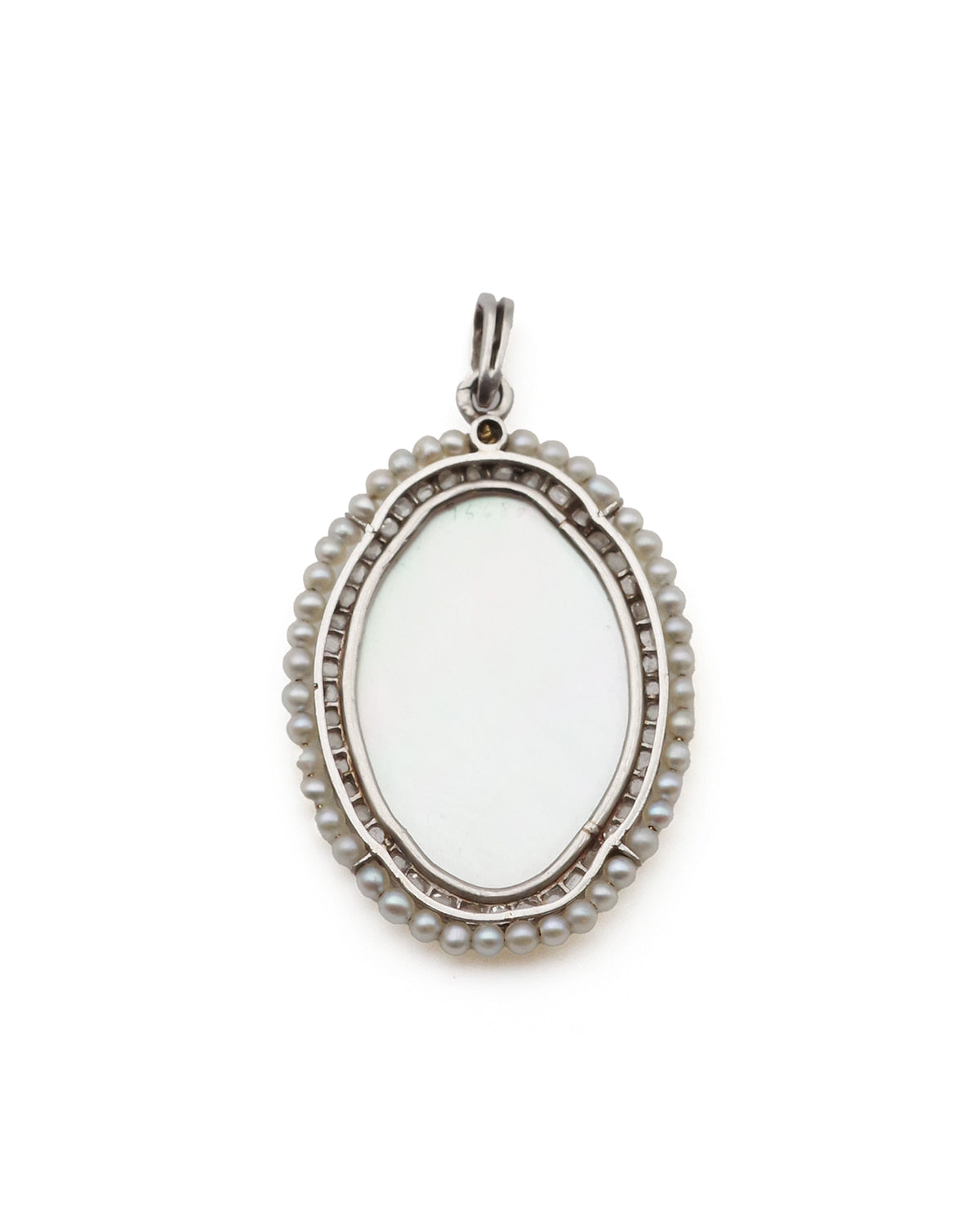 Art deco natural pearl pendant