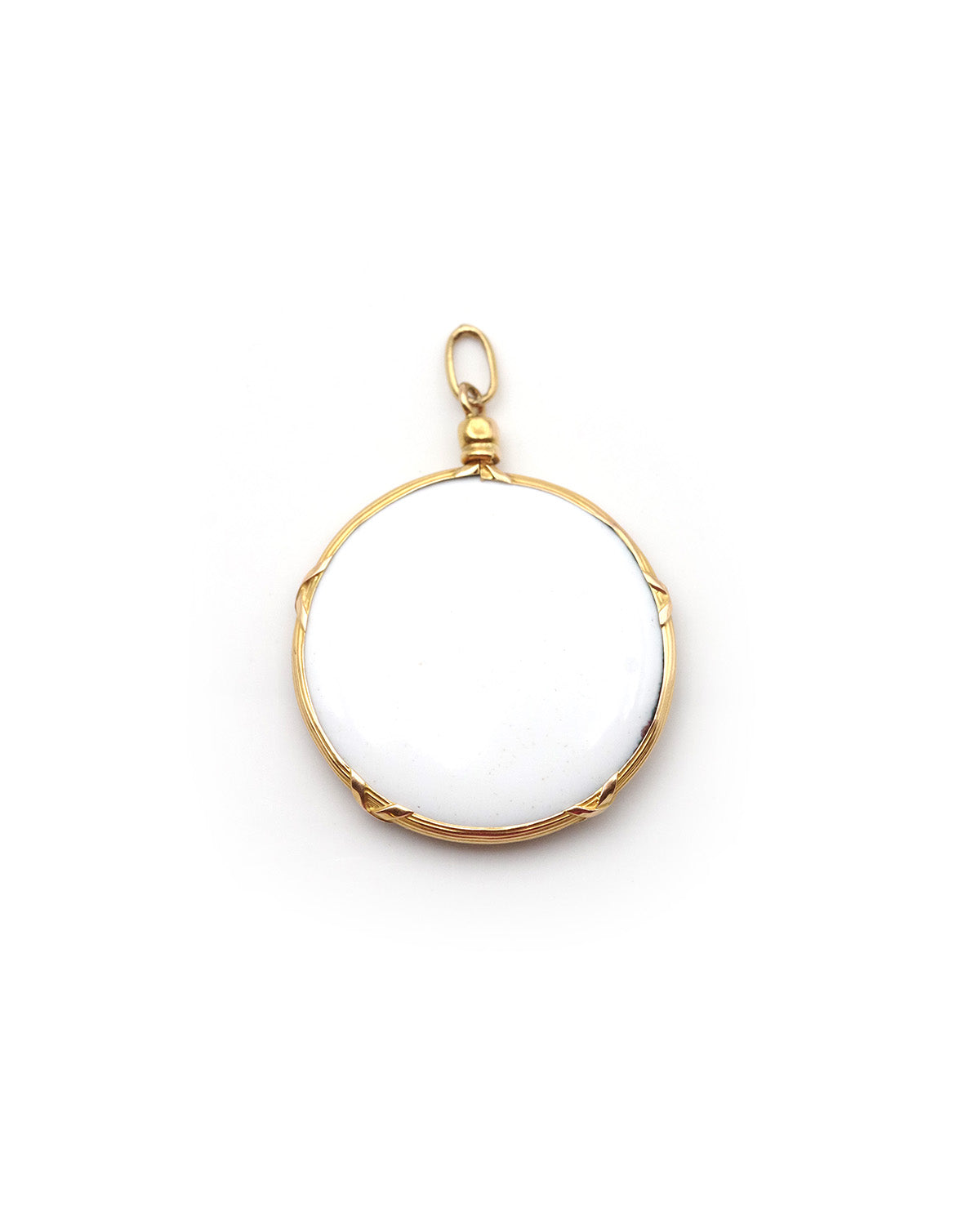 Victorian glass gold locket