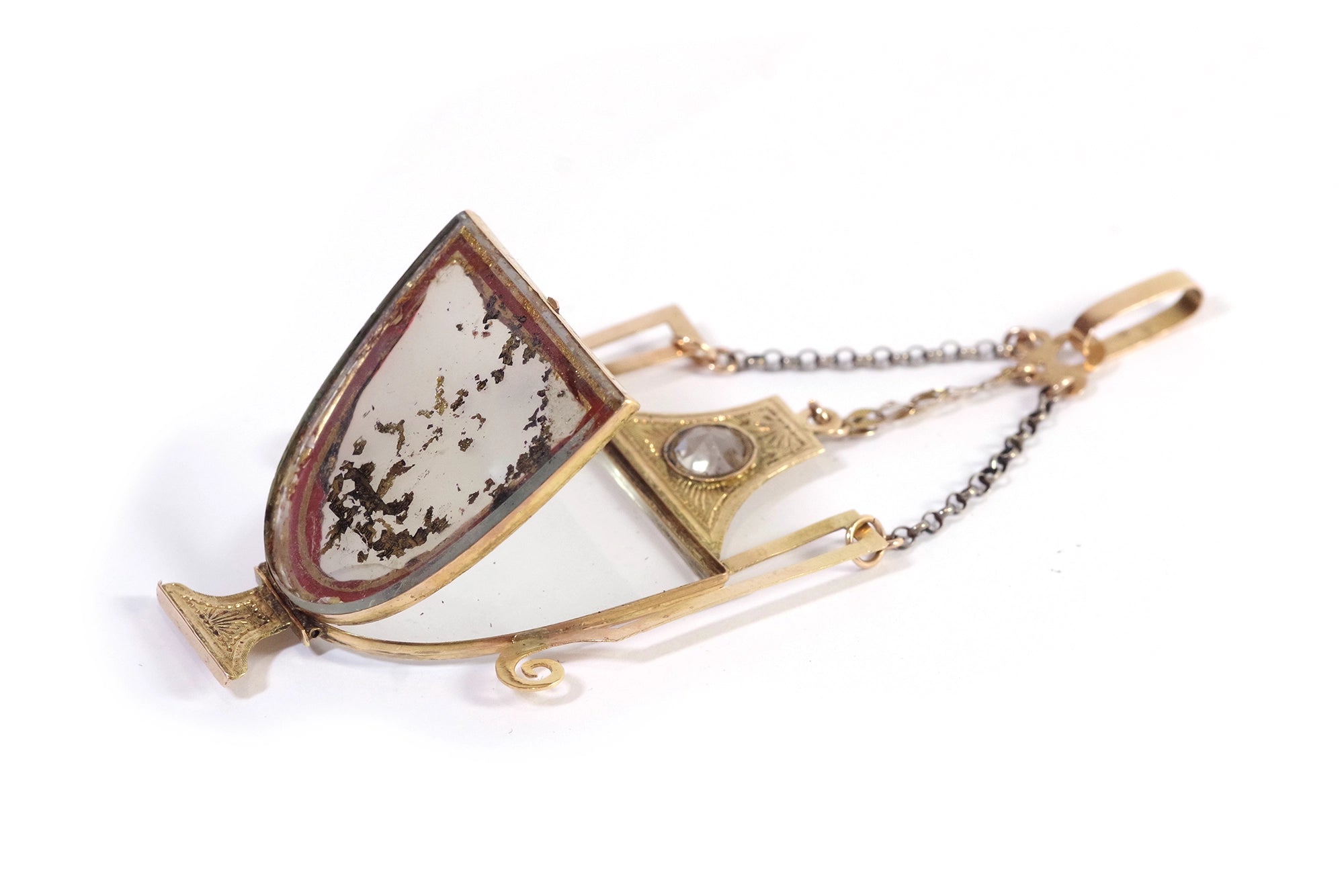 antique reliquary gold pendant