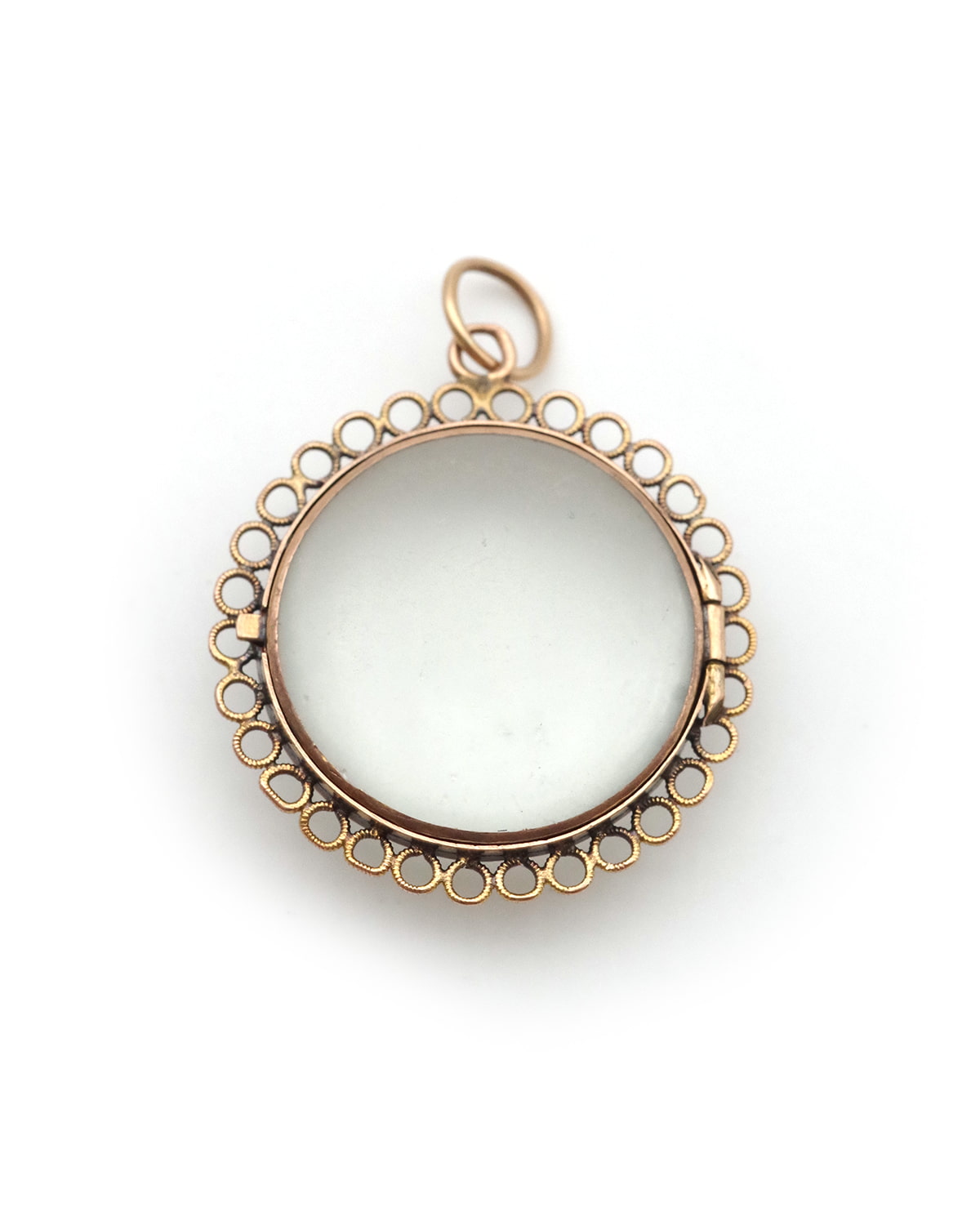 Antique gold photo locket