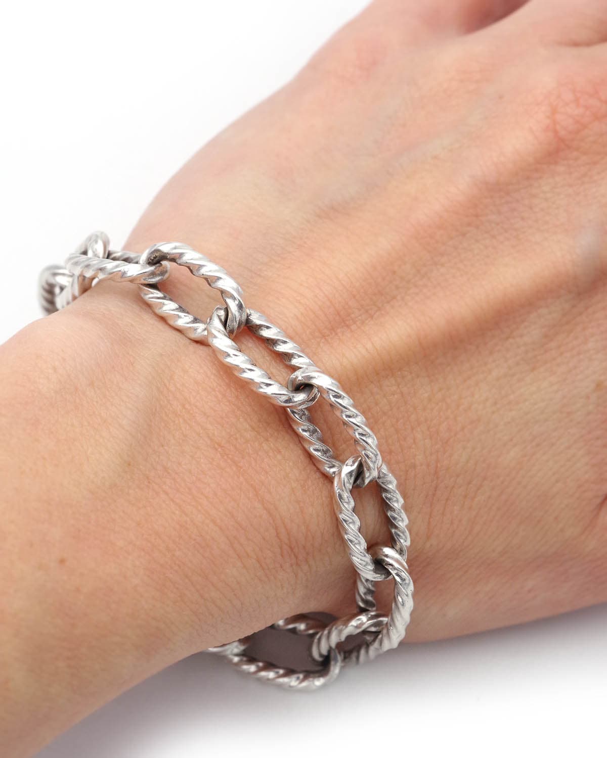 Mid silver bracelet for men