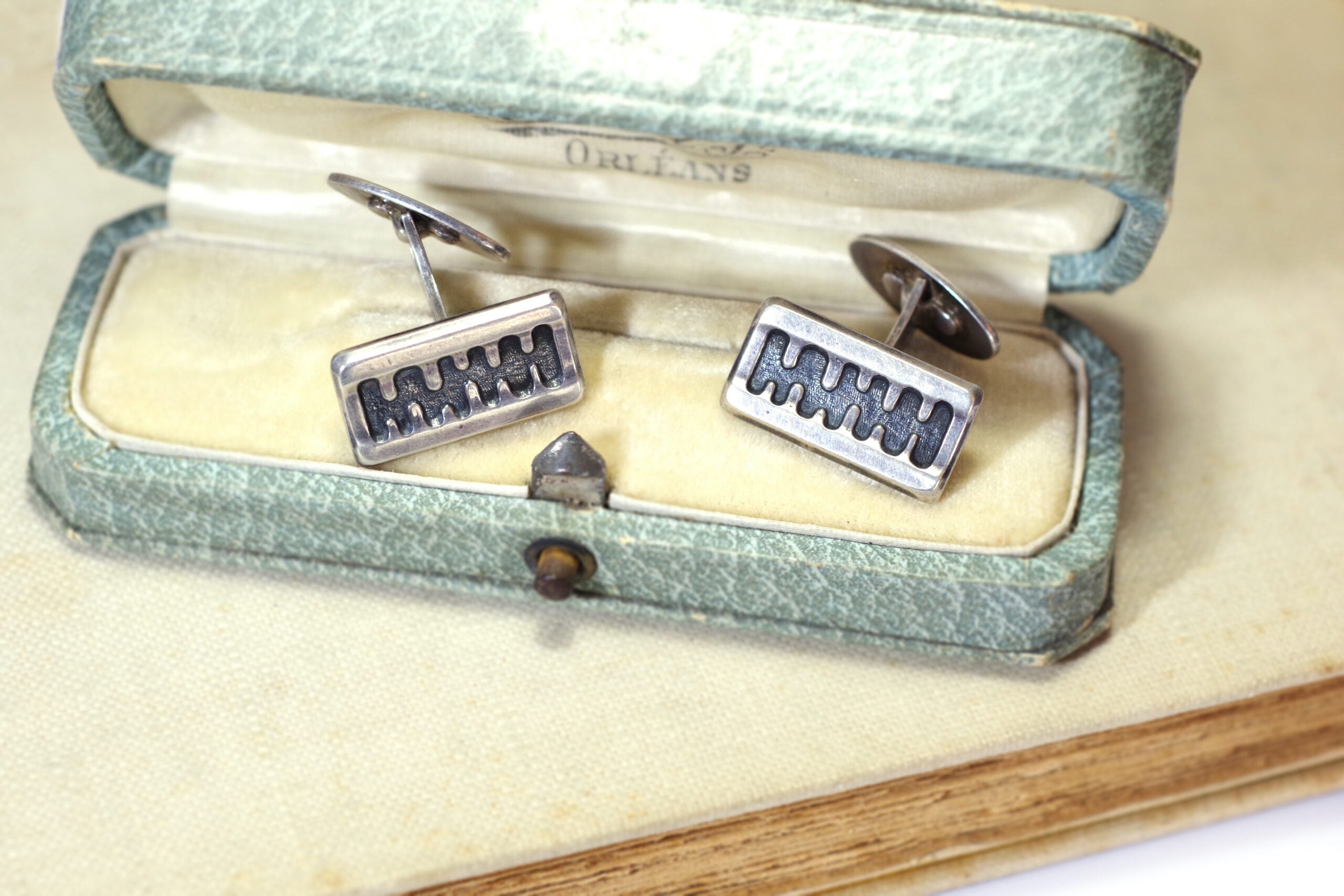 silver wedding cufflinks