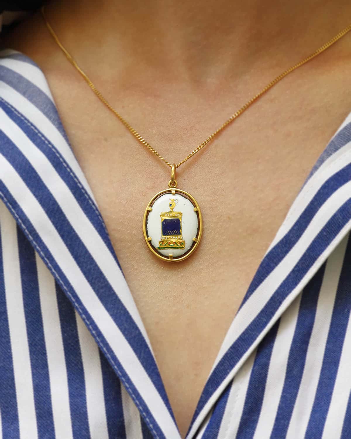 Pendentif émail de limoges