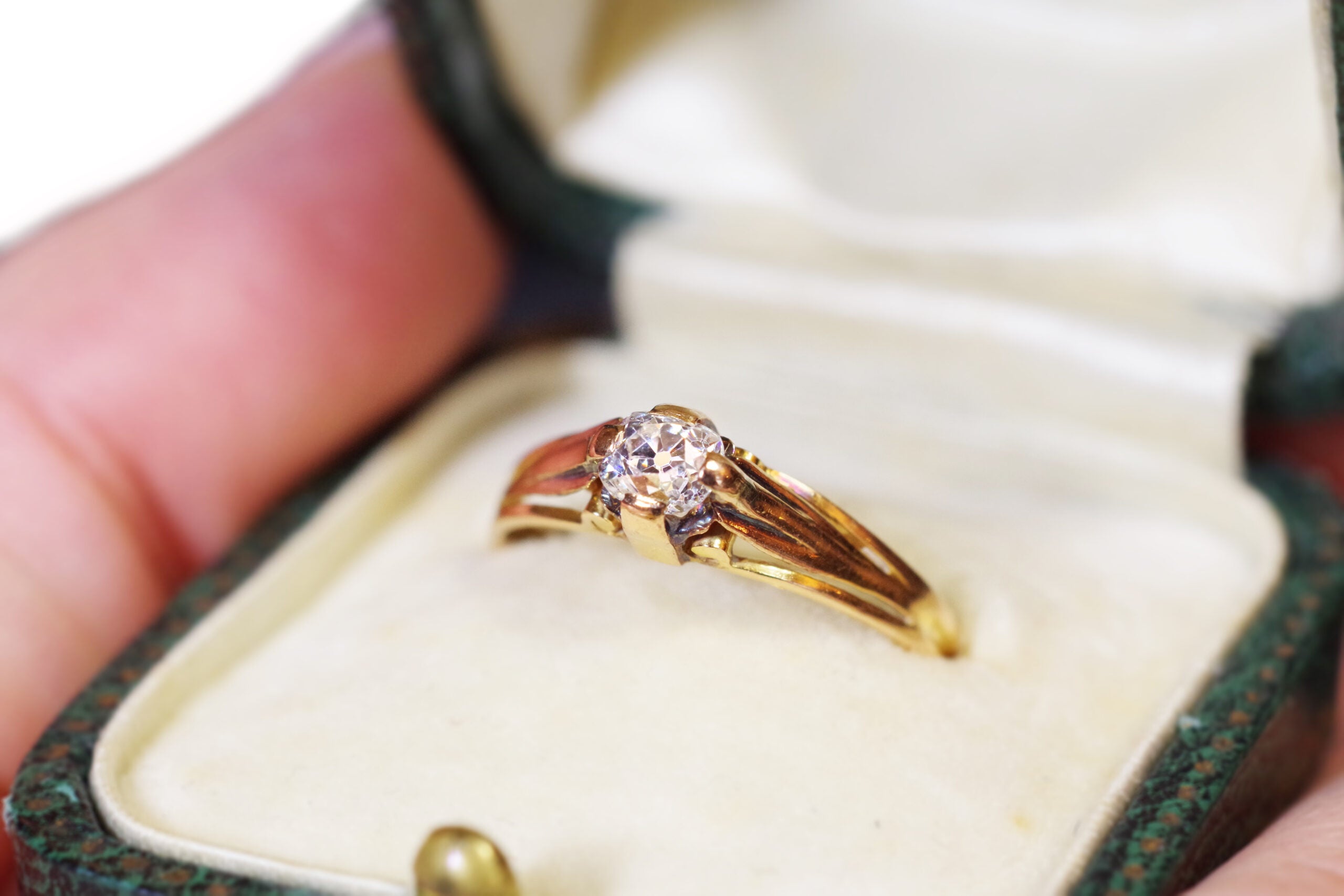 solitaire diamond ring in gold