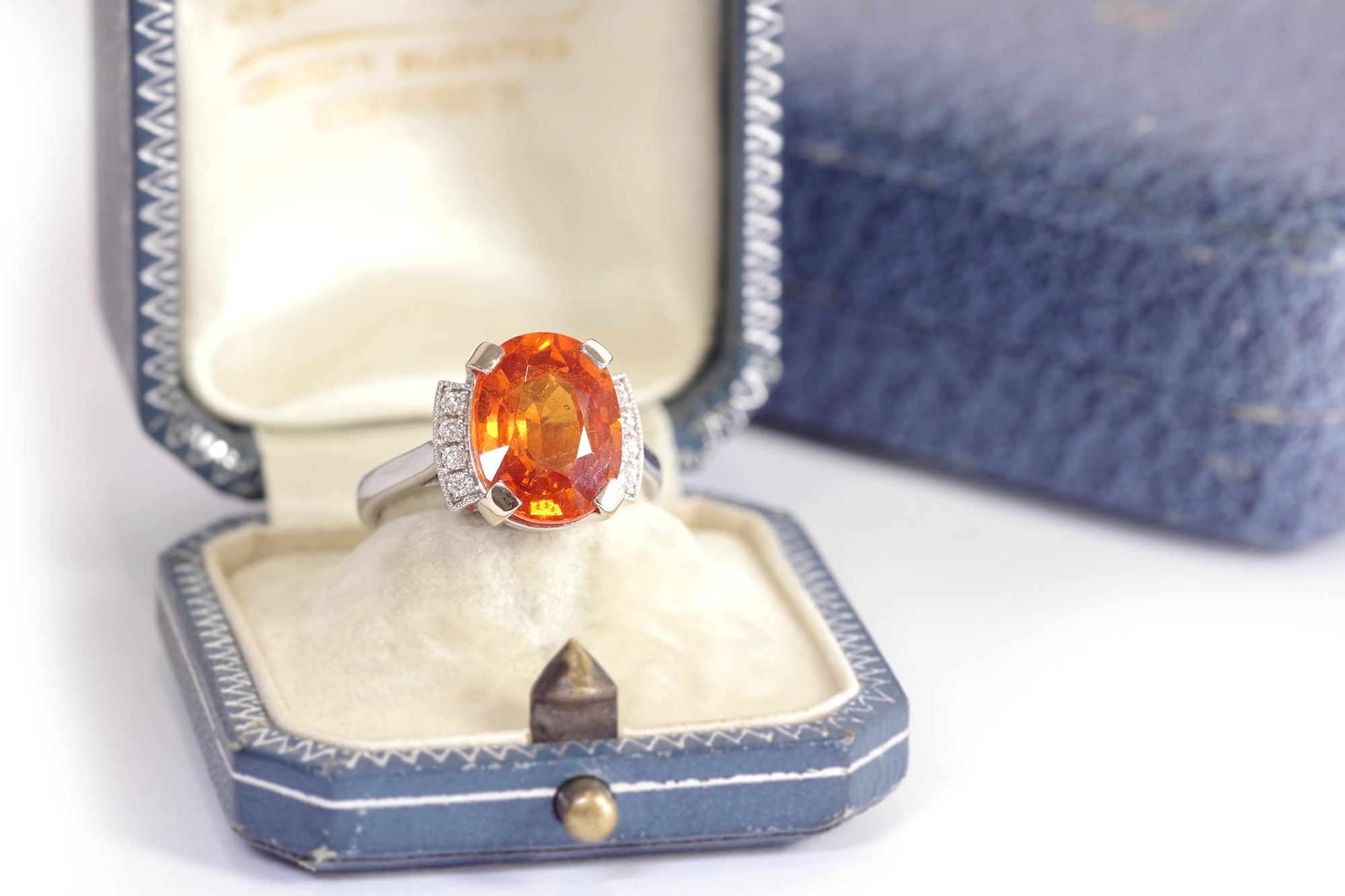 bague grenat mandarin en or 18k