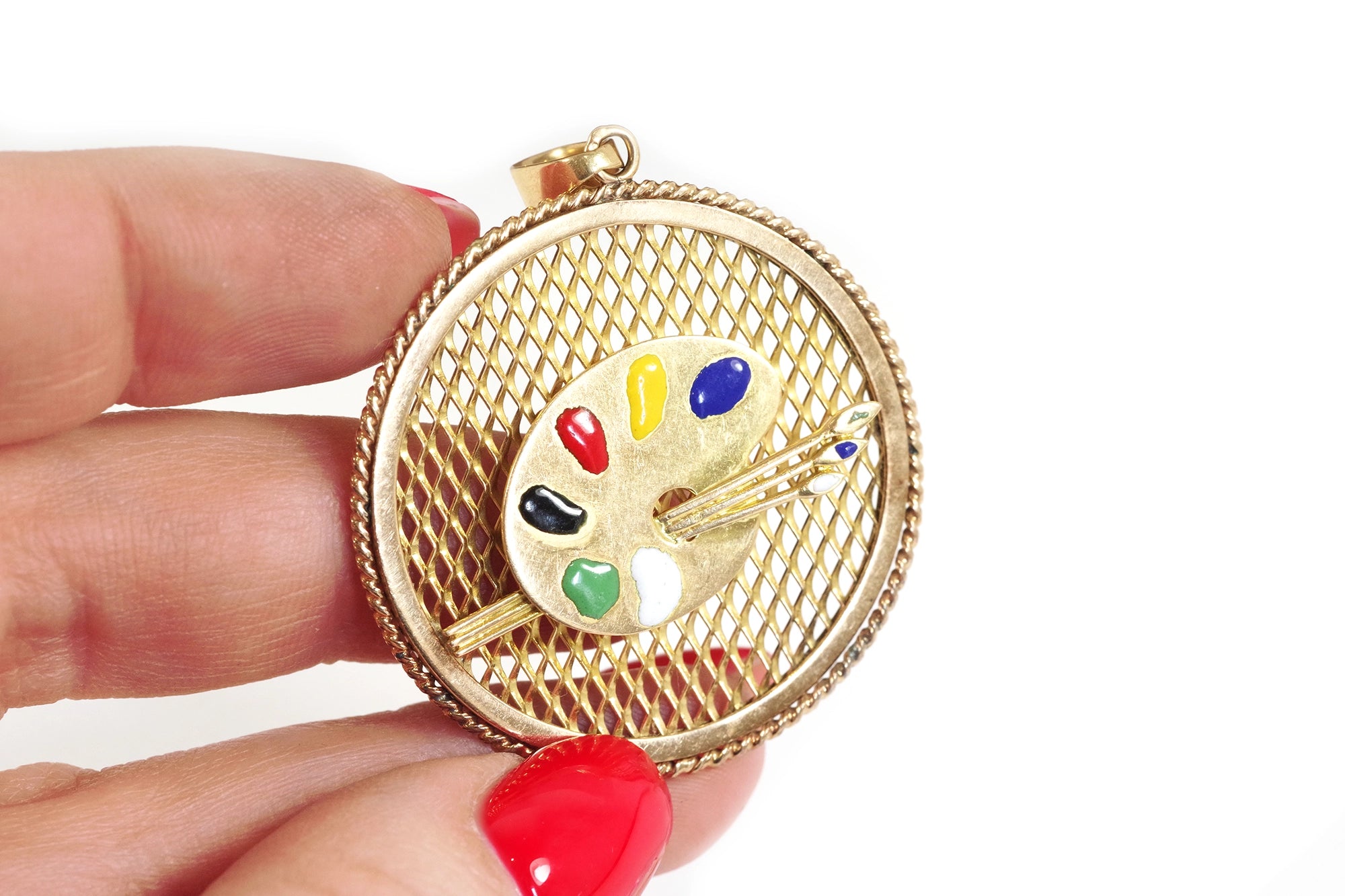 Pendentif palette de peintre