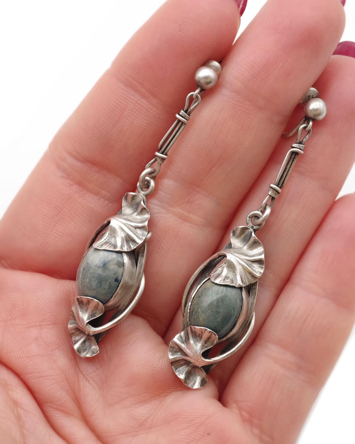 Ginko silver dumont earrings
