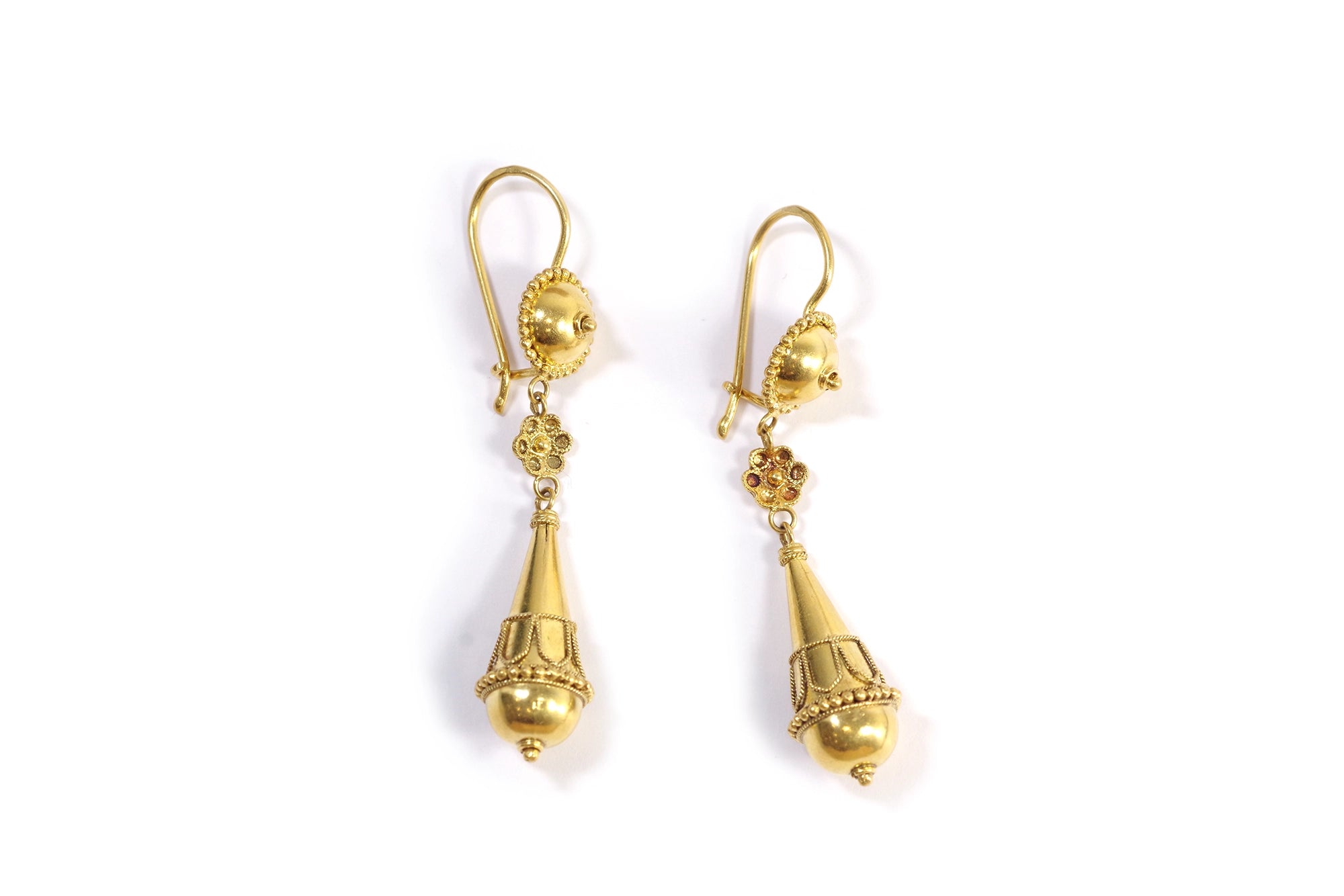 Long portuguese torpedo earrings