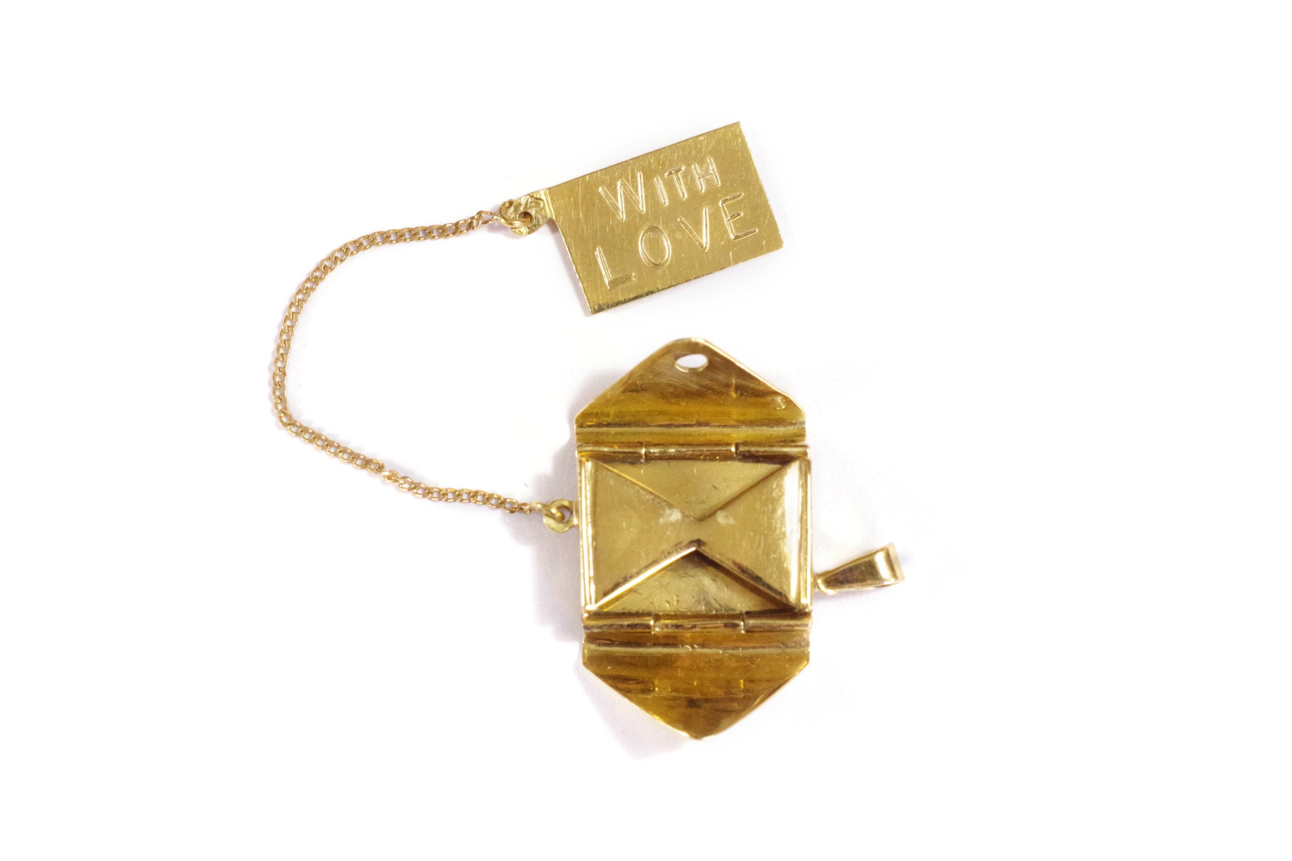 Pendentif telegramme lettre d’amour