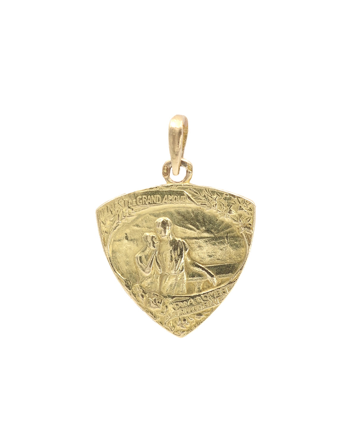 Big love medal pendant art nouveau