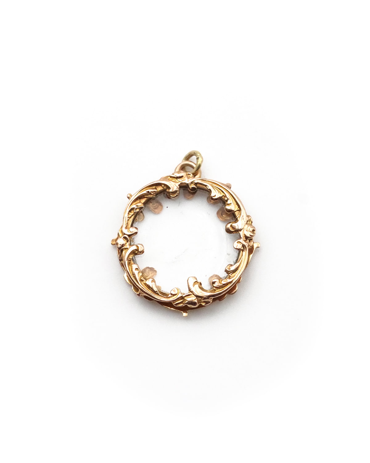 Pendentif charm porte photo en or