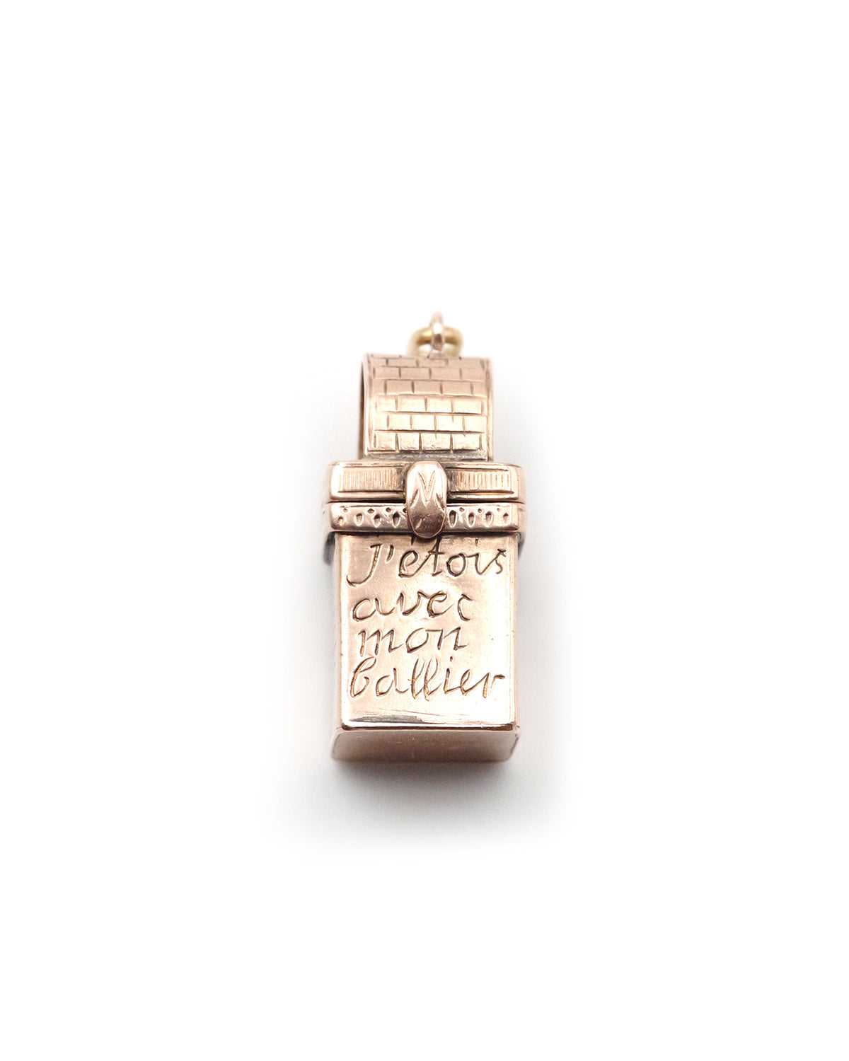 Well gold locket pendant