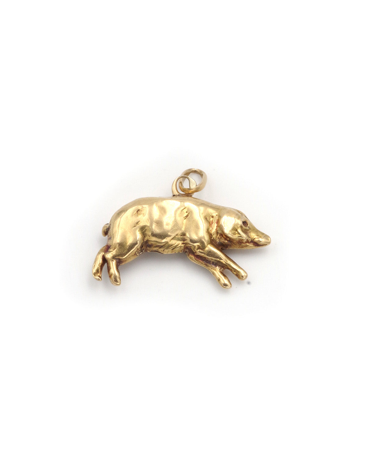 pendentif cochon porte bonheur en or