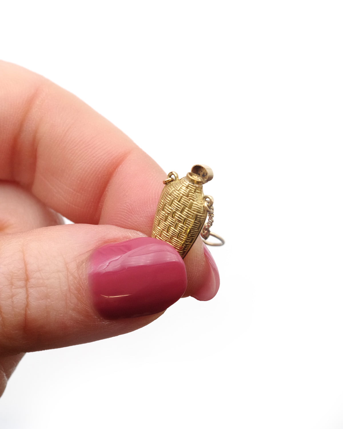 pendentif flacon parfum en or