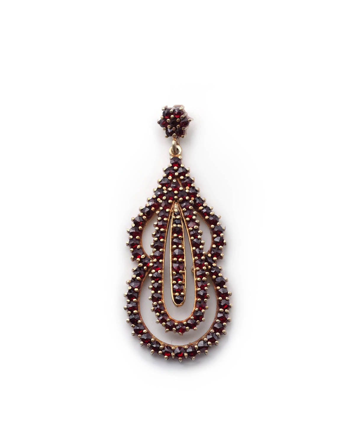 Pendentif grenats de bohème en vermeil