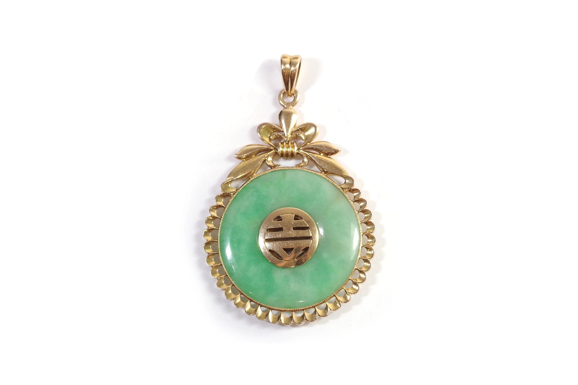 pendentif jade en or 18k