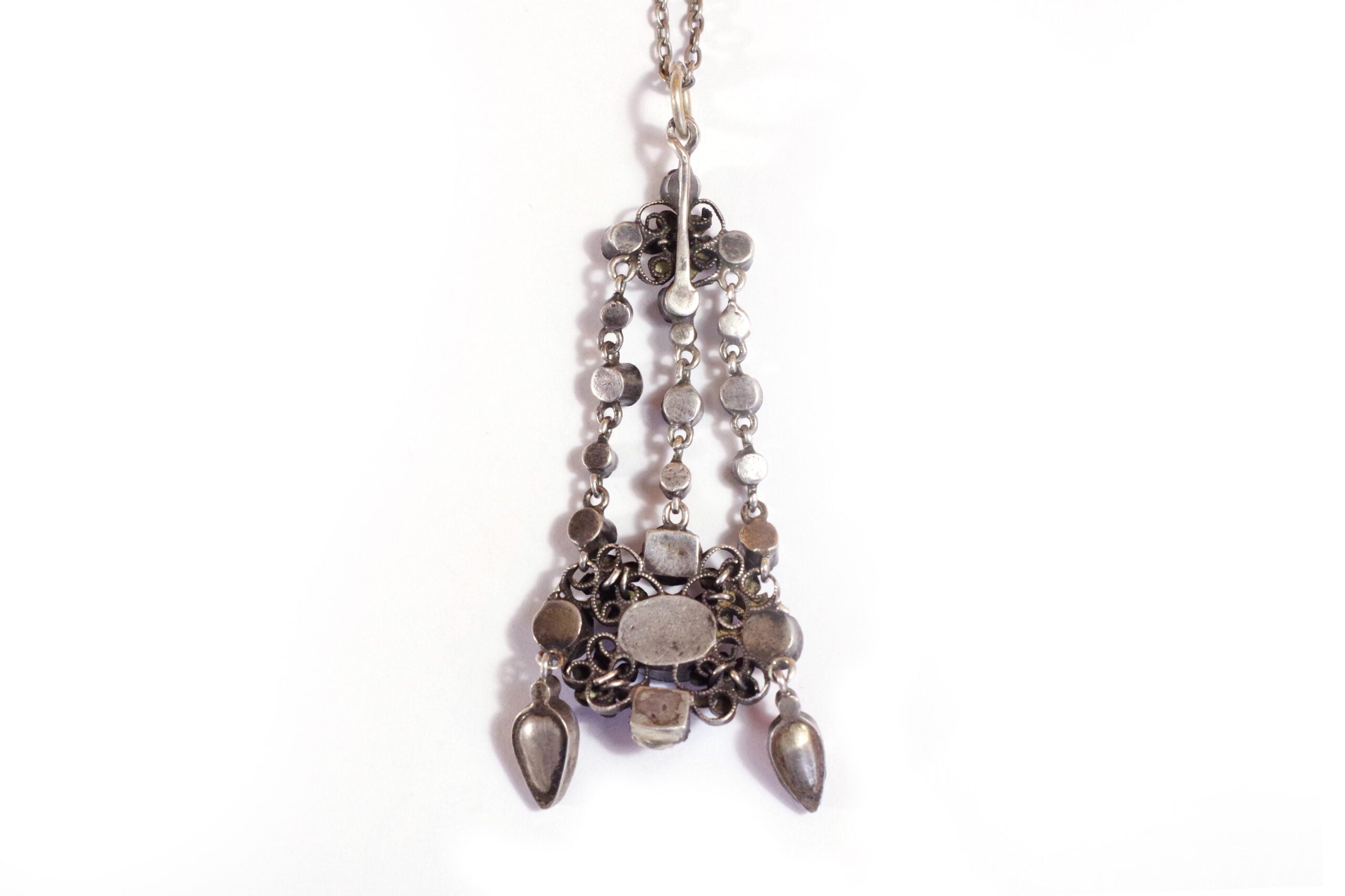 victorian paste stones pendant