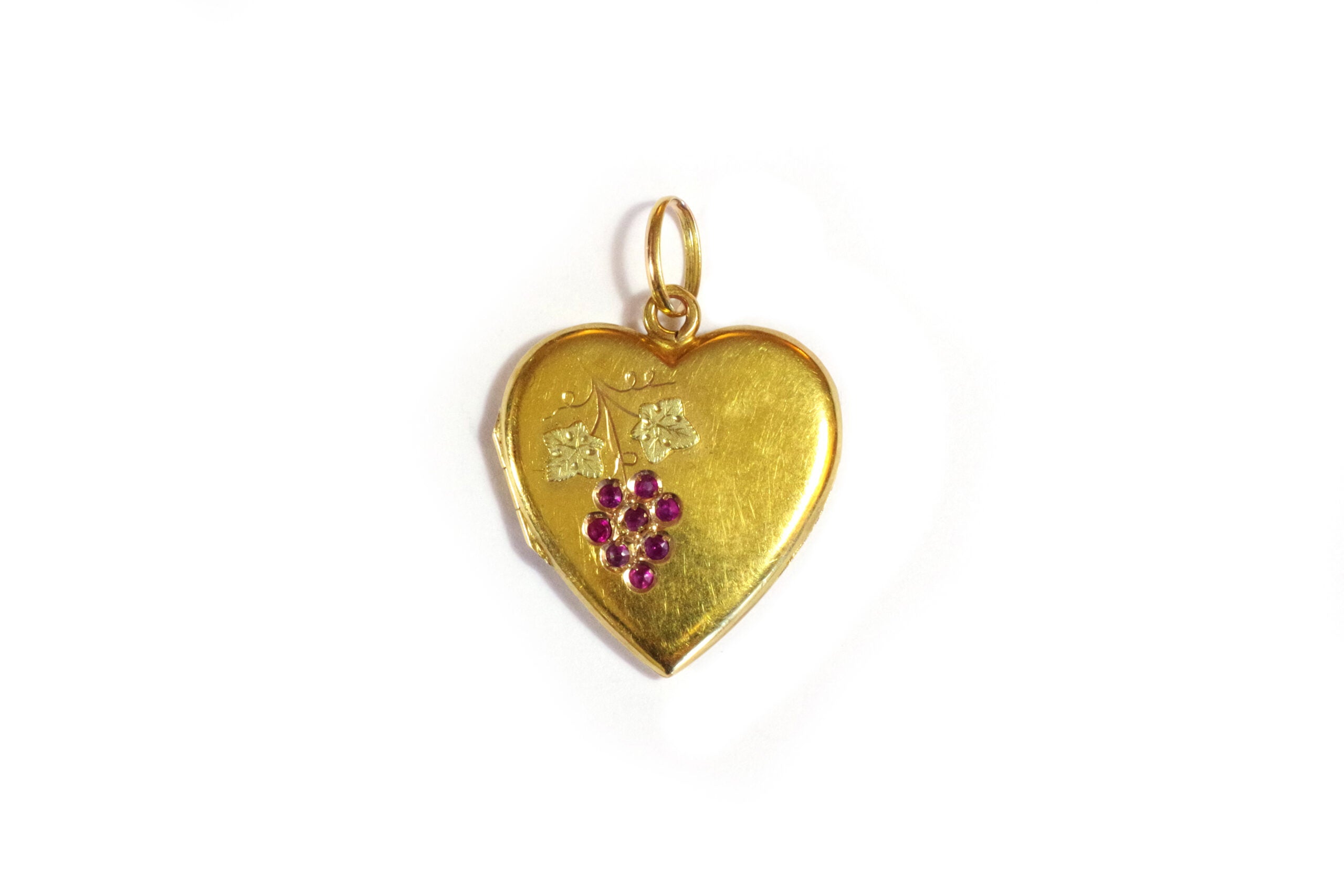 wine heart shape pendant ruby