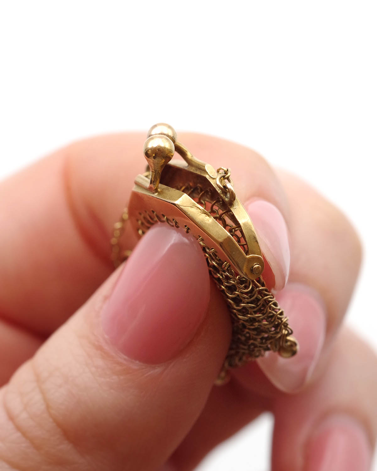 Bourse ancienne cote de maille en or